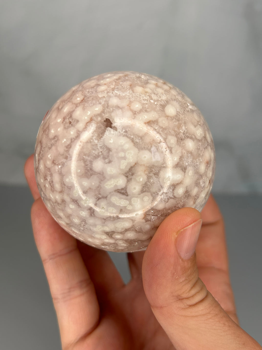 Pink Amethyst Sphere with Druzy Pockets