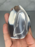 Orca Agate Freeform Penguin Patterning