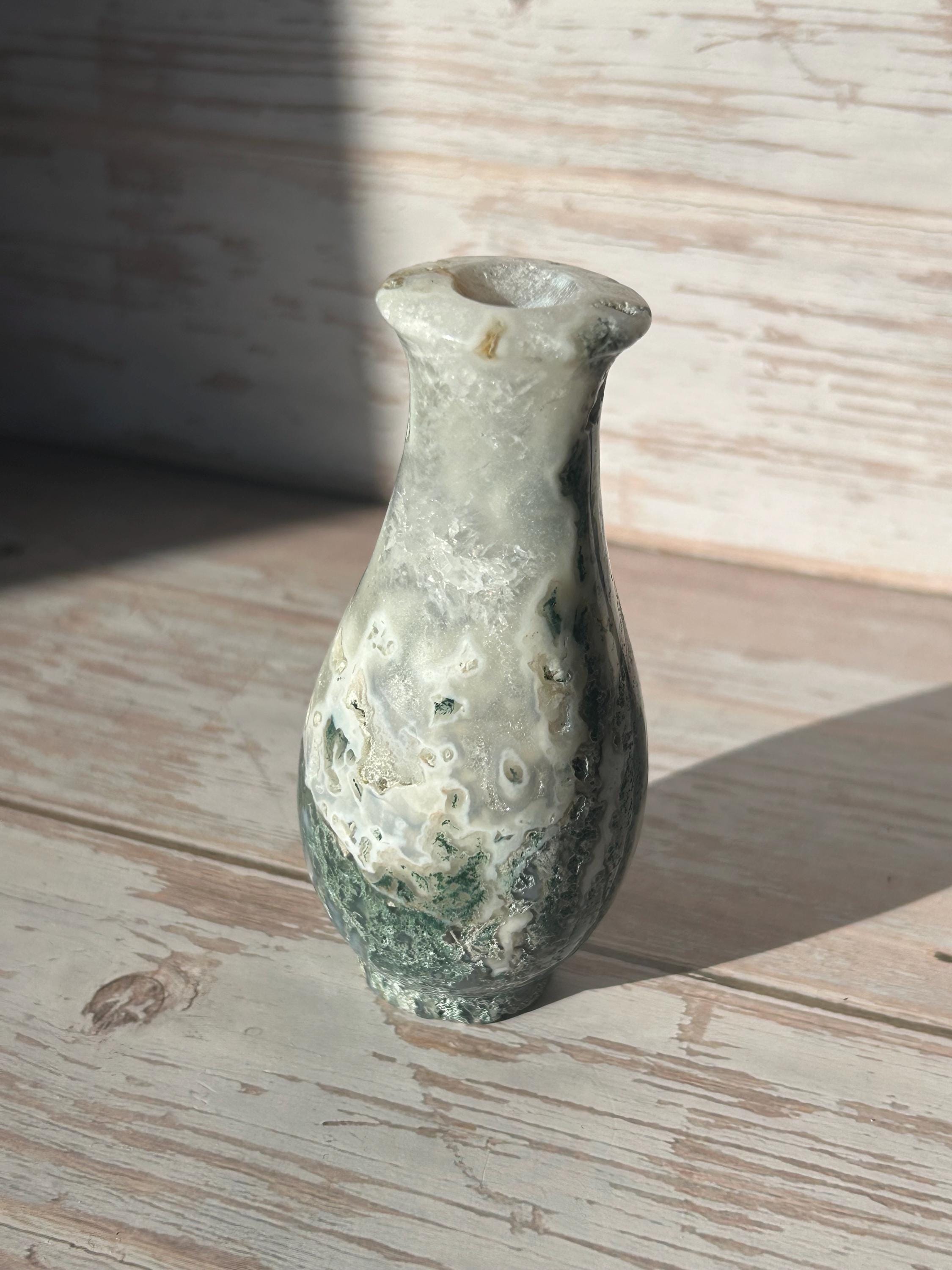Moss Agate Vase