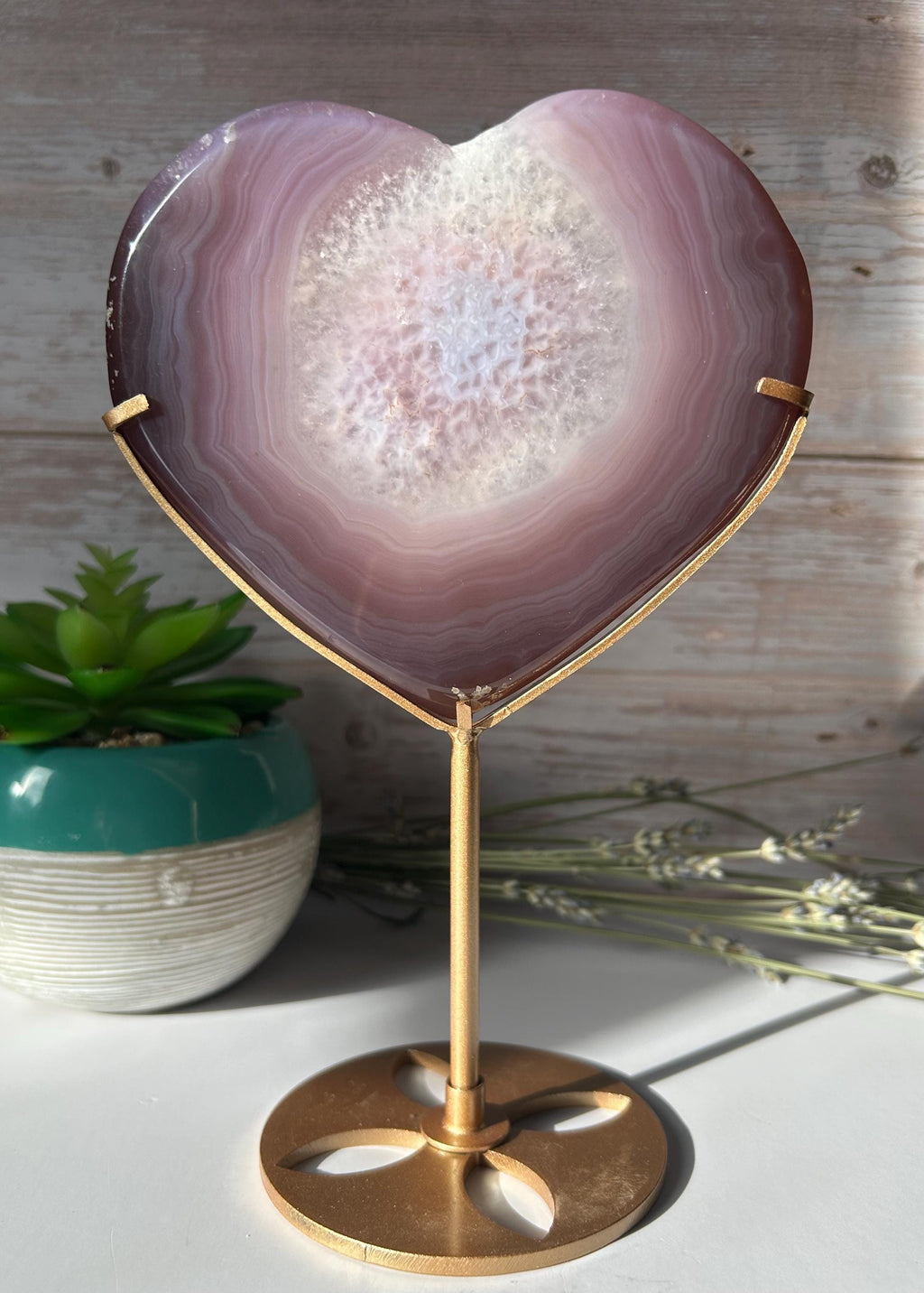 Purple Jelly Agate Heart