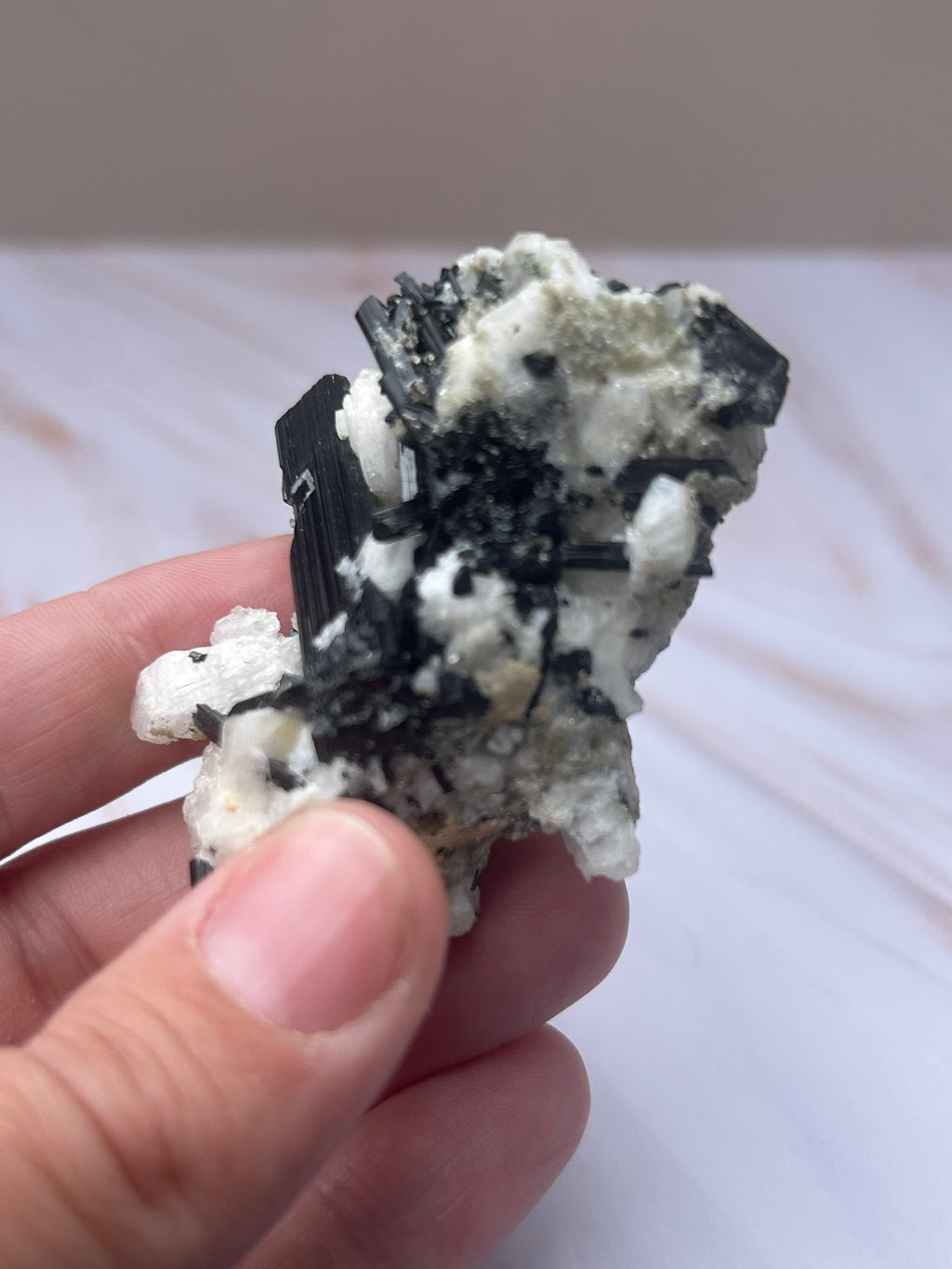 Quartz, Black Tourmaline & Pyrite Specimen - Protection Abundance Clarity