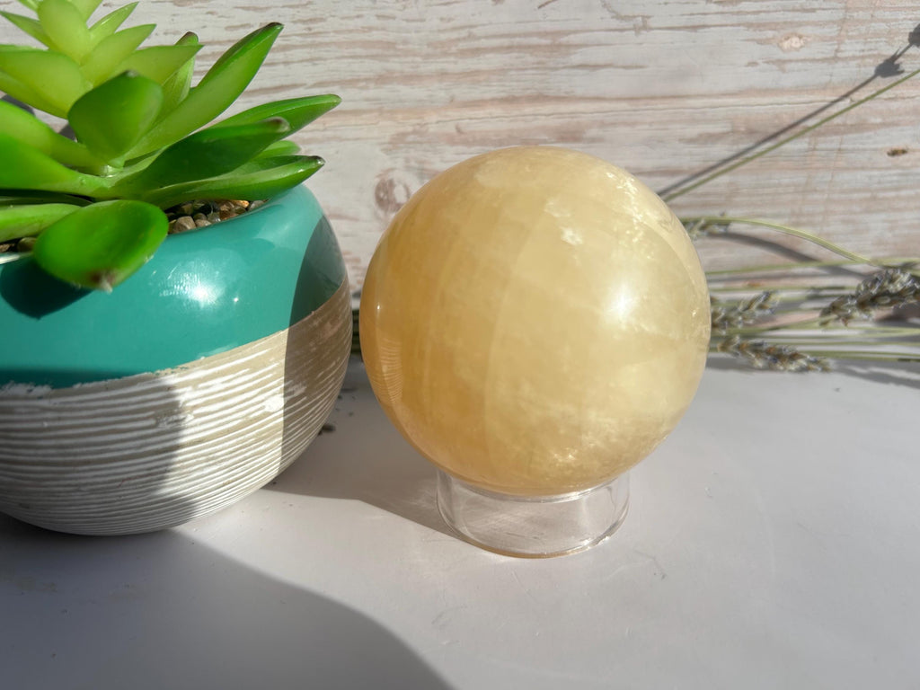 Golden Honey Calcite Sphere