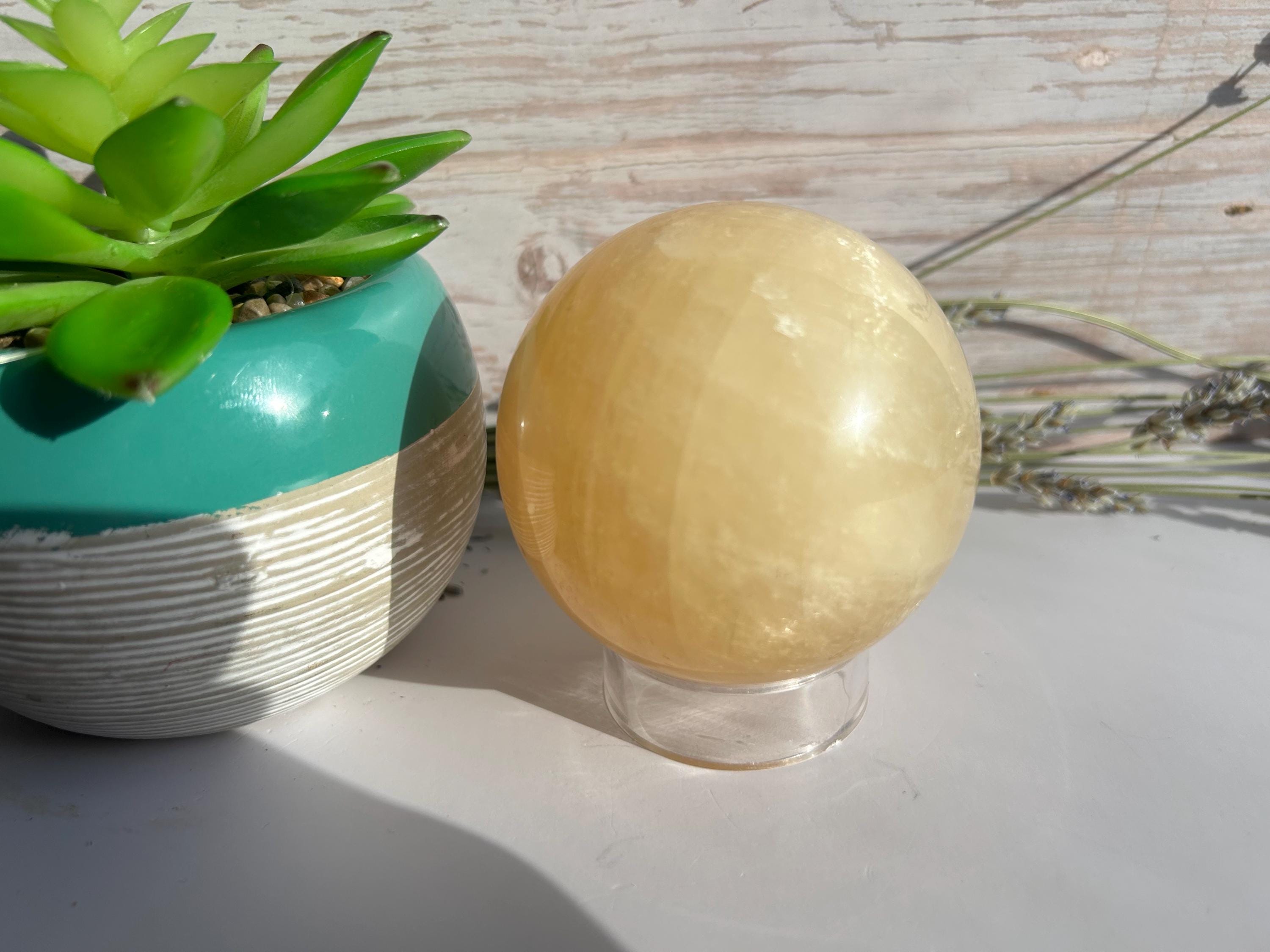 Golden Honey Calcite Sphere