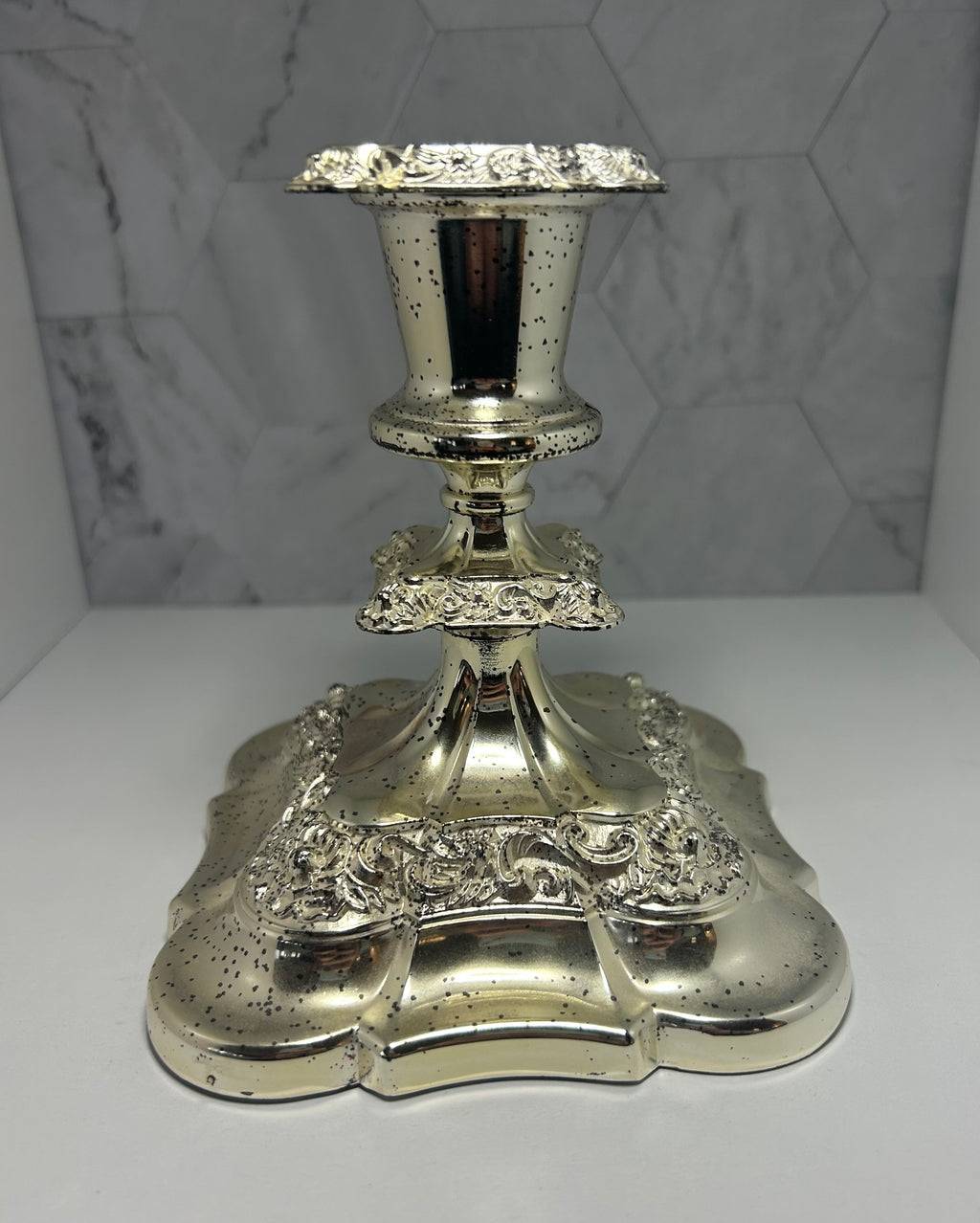 Silver Ornate Sphere Holder