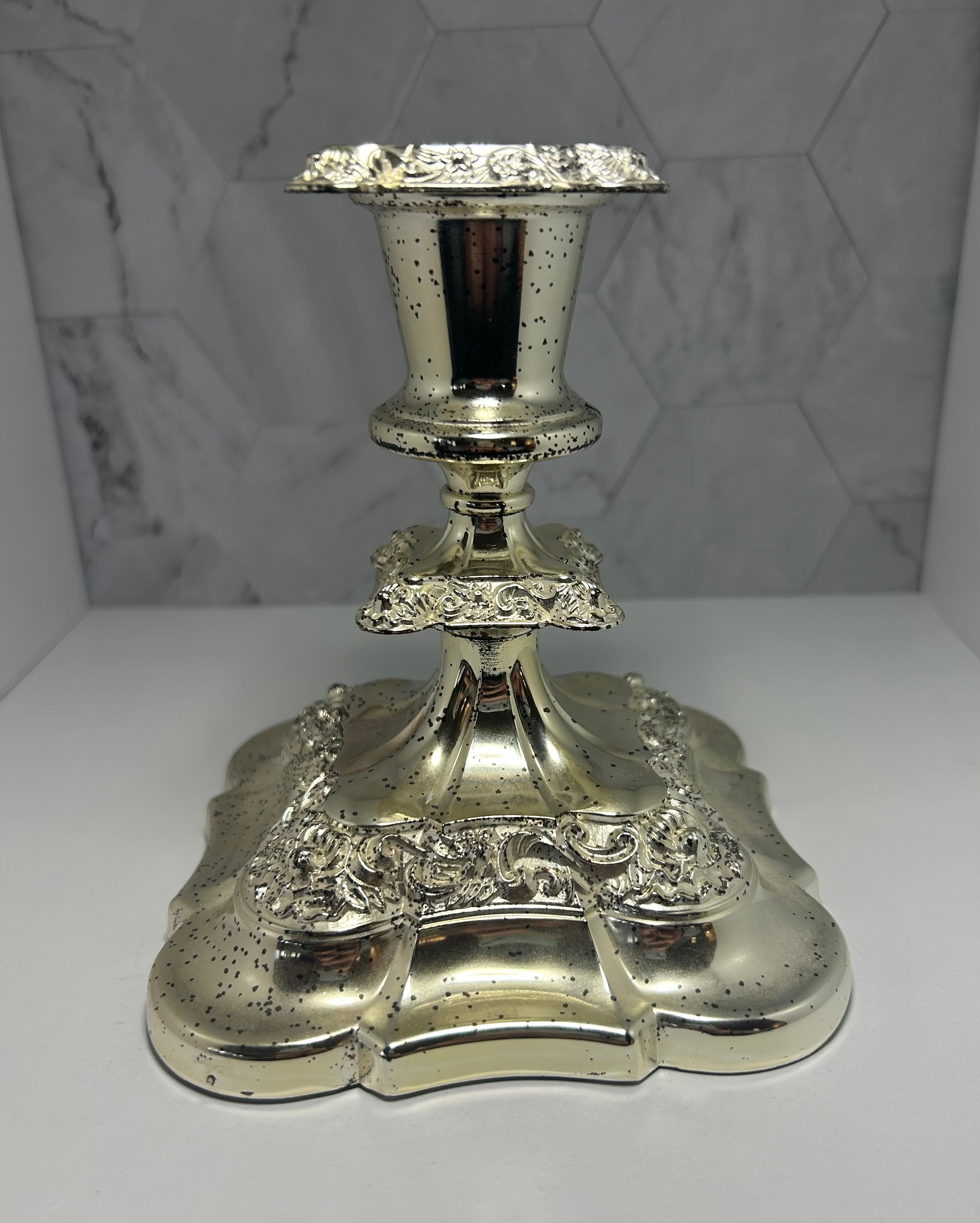 Silver Ornate Sphere Holder
