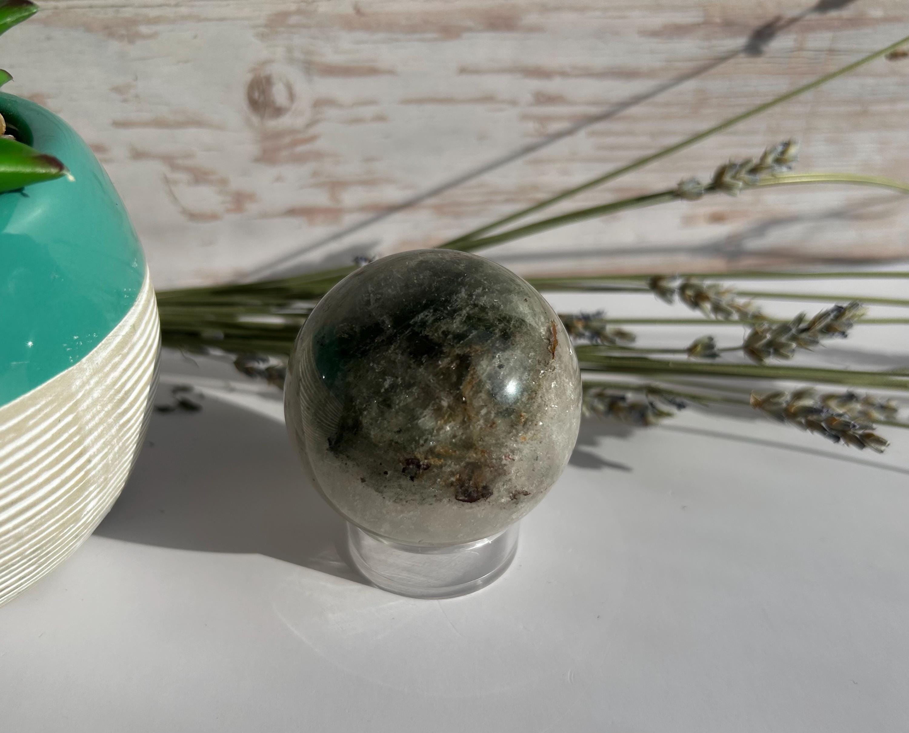Garden Quartz Lodolite Sphere