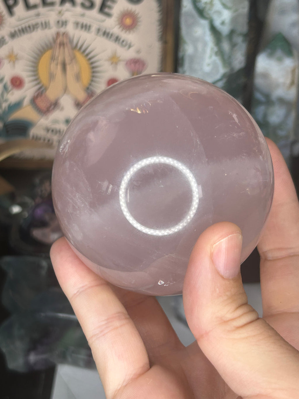 Star Rose Quartz Sphere