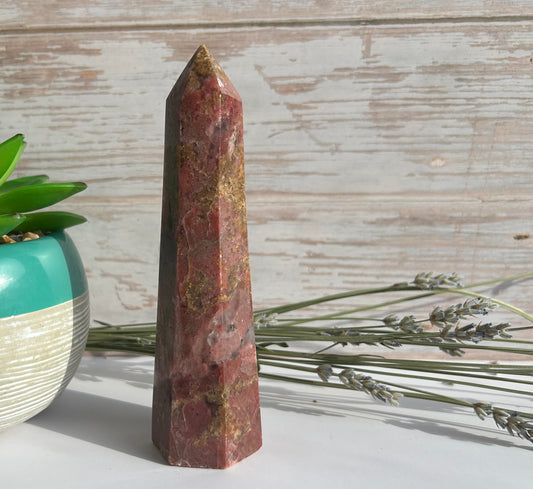 Rhodonite Tower - Love Compassion Emotional Healing