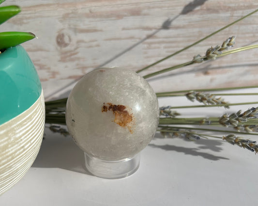 Garden Quartz Lodolite Sphere - Grounding Clarity Manifestation