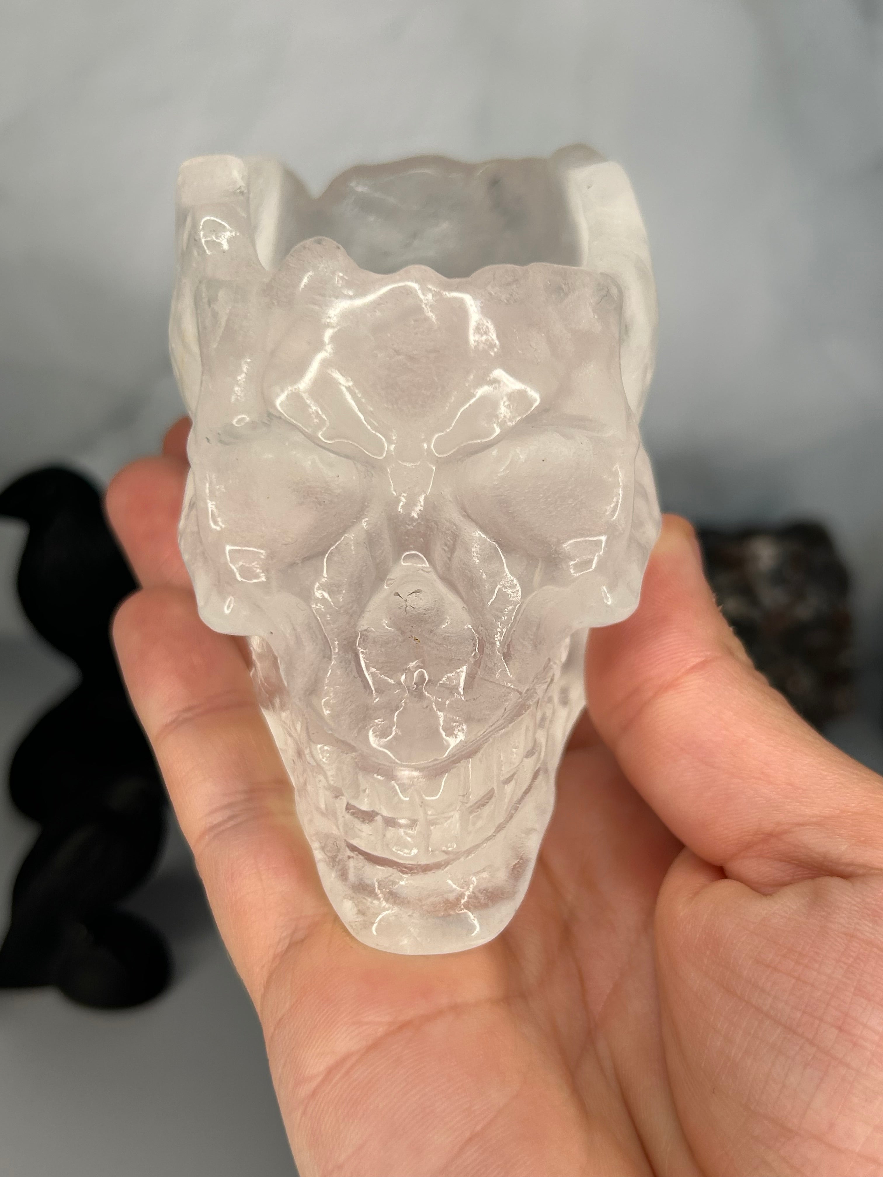 Clear Quartz Skull Bowl