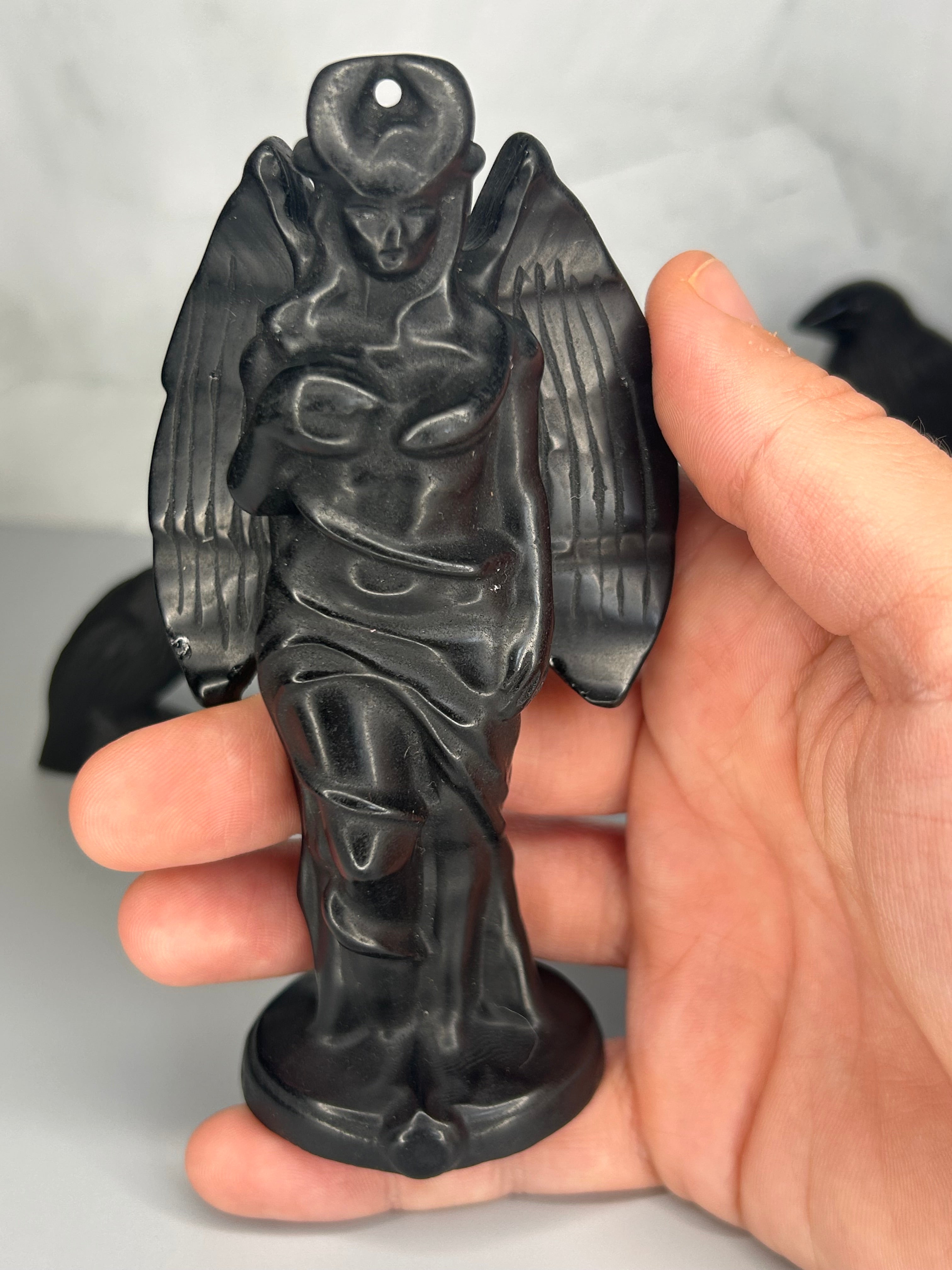 Obsidian Lilith Carving