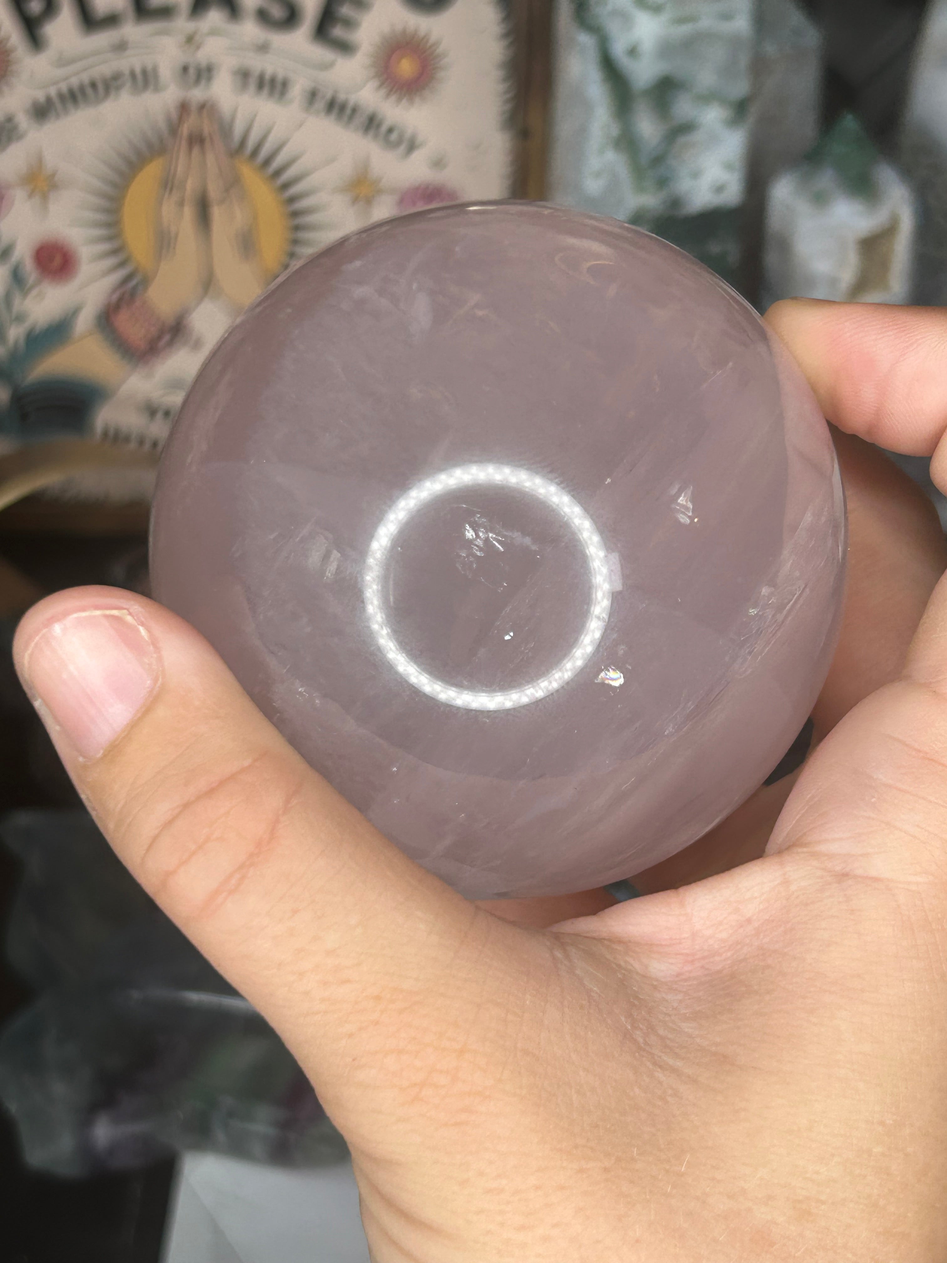 Star Rose Quartz Sphere