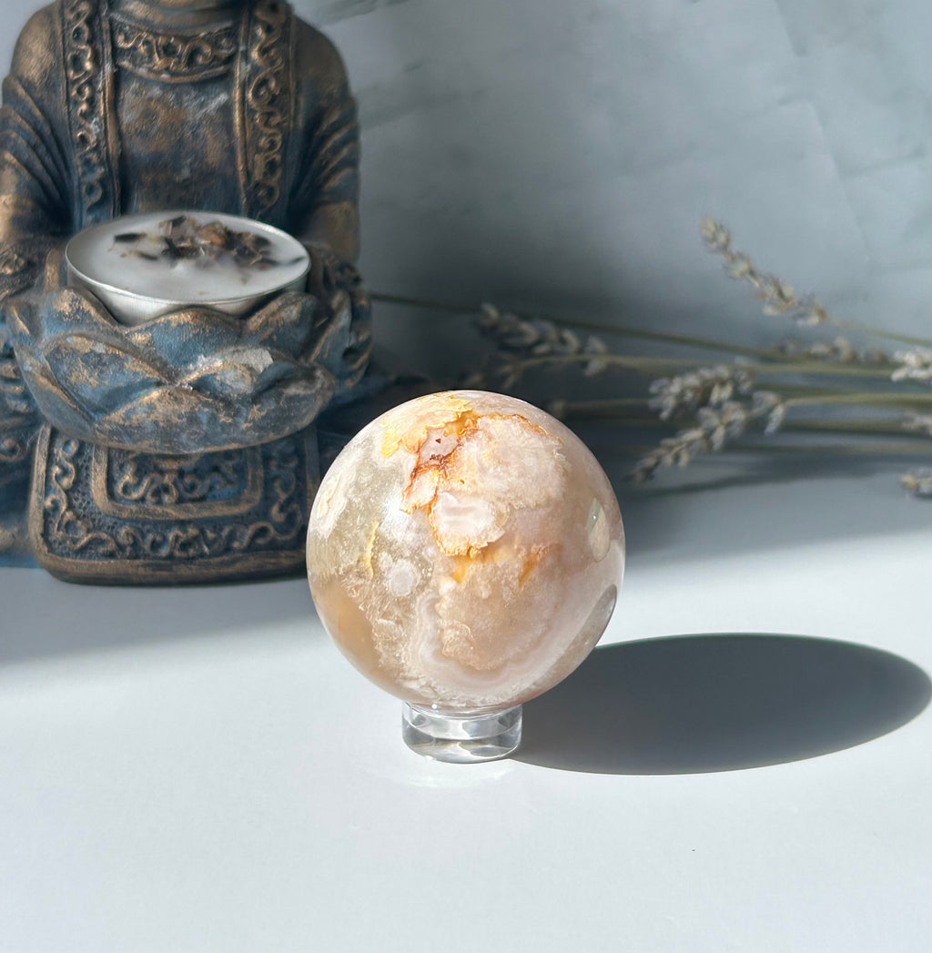 Flower Agate Sphere