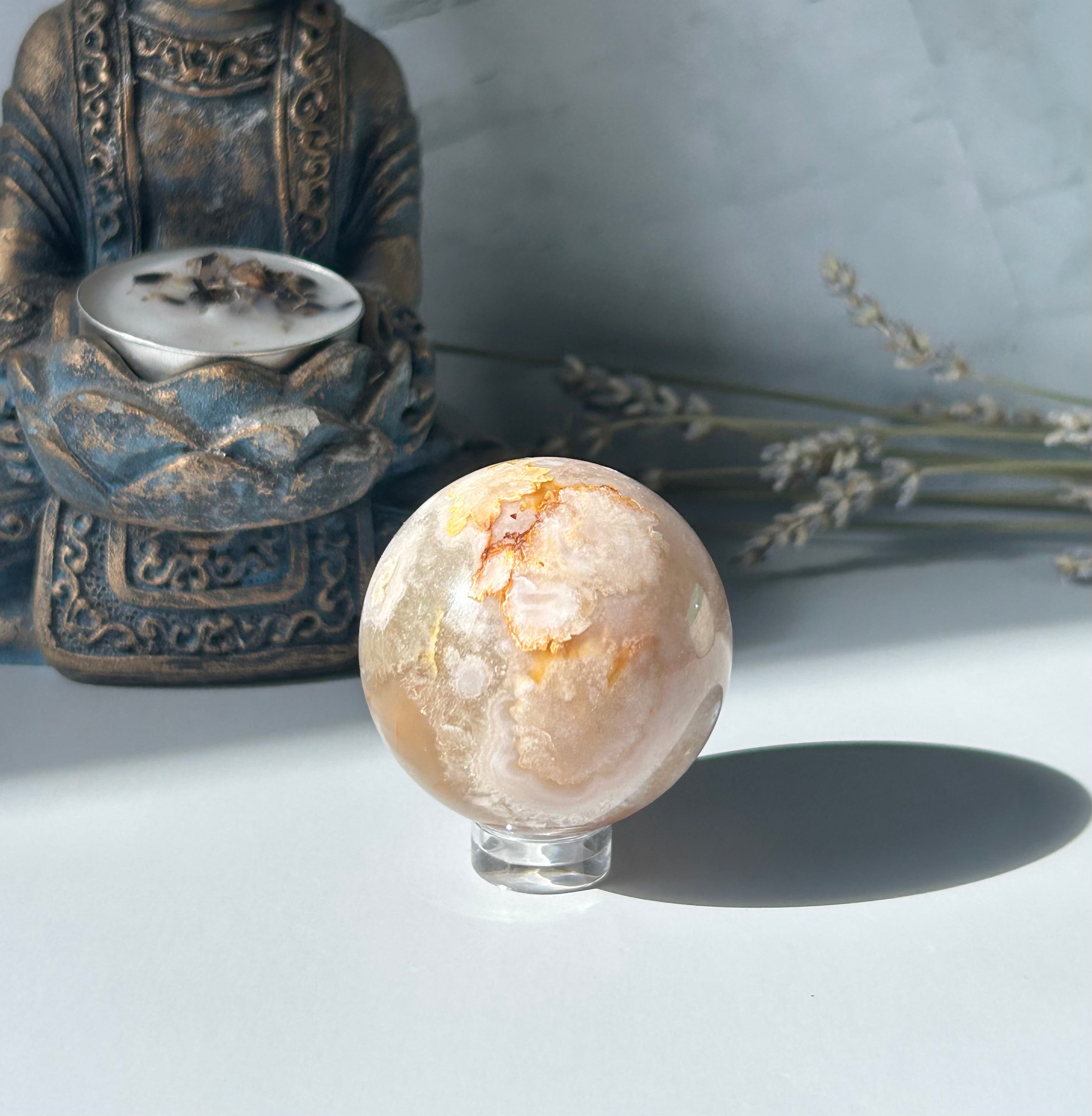Flower Agate Sphere