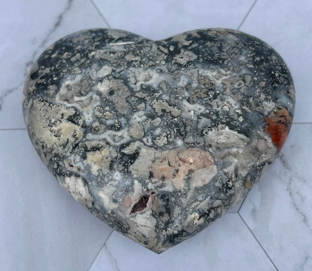 Marcasite Jasper Heart