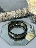 Gold Sheen Obsidian Faceted Bracelet
