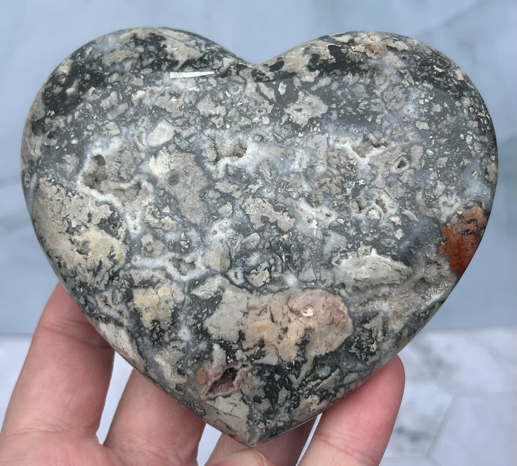 Marcasite Jasper Heart