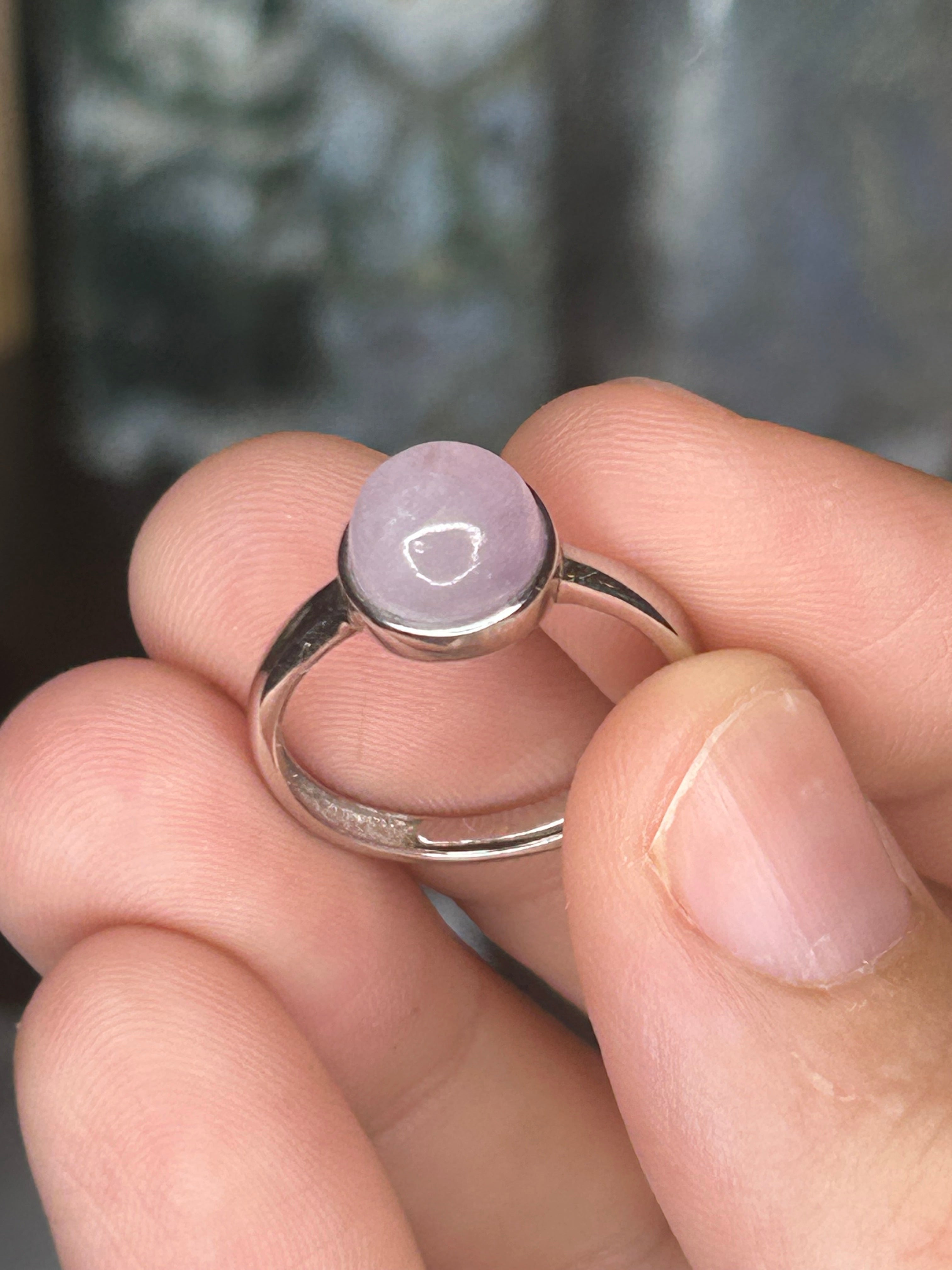 Kunzite Ring 925 Sterling Silver, Adjustable