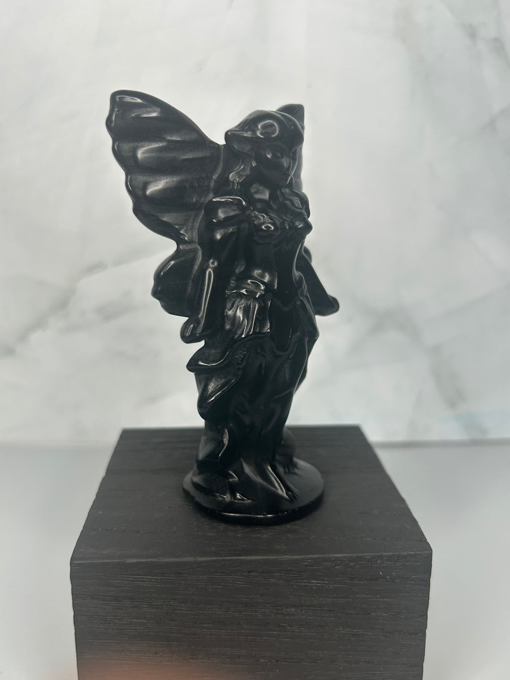 Obsidian Dark Fairy Carving