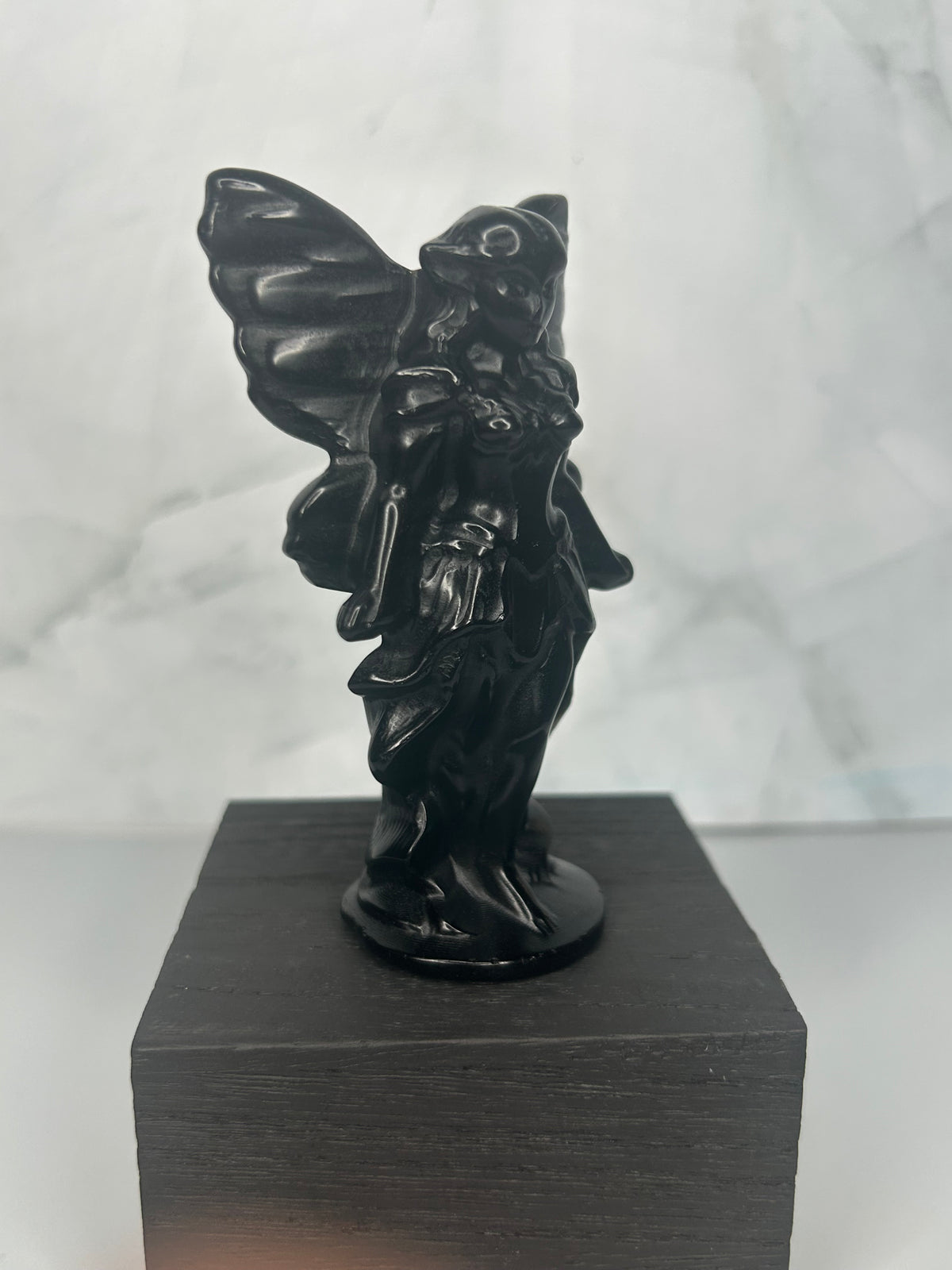 Obsidian Dark Fairy Carving