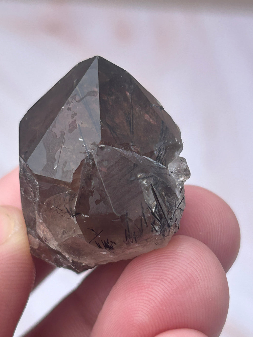 Smoky Quartz with Black Rutile - Grounding Protection Energy Clearing