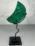 Malachite Moon Slice on Stand