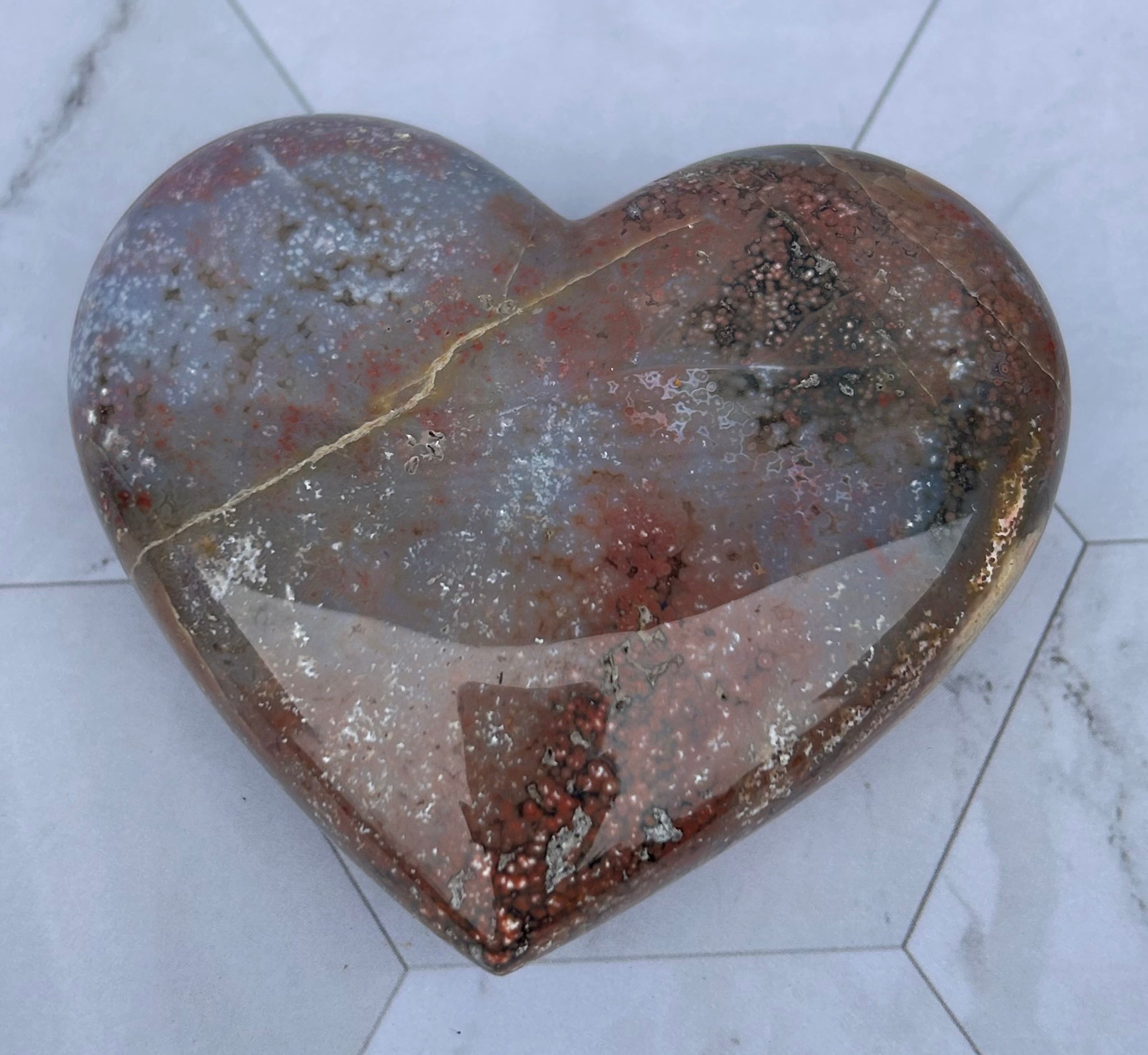 Marcasite Jasper Heart