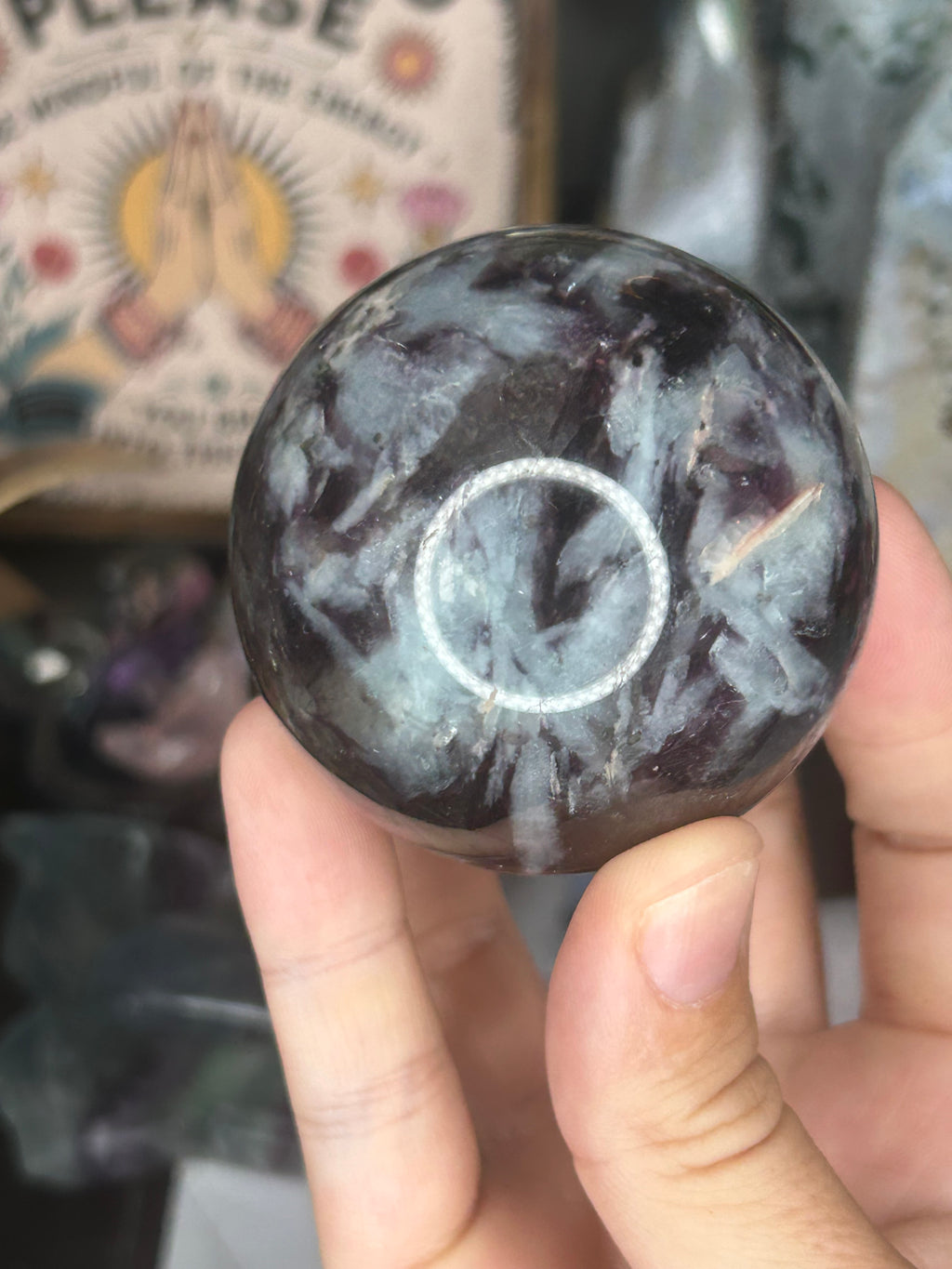 Lepidolite & Aquamarine Sphere