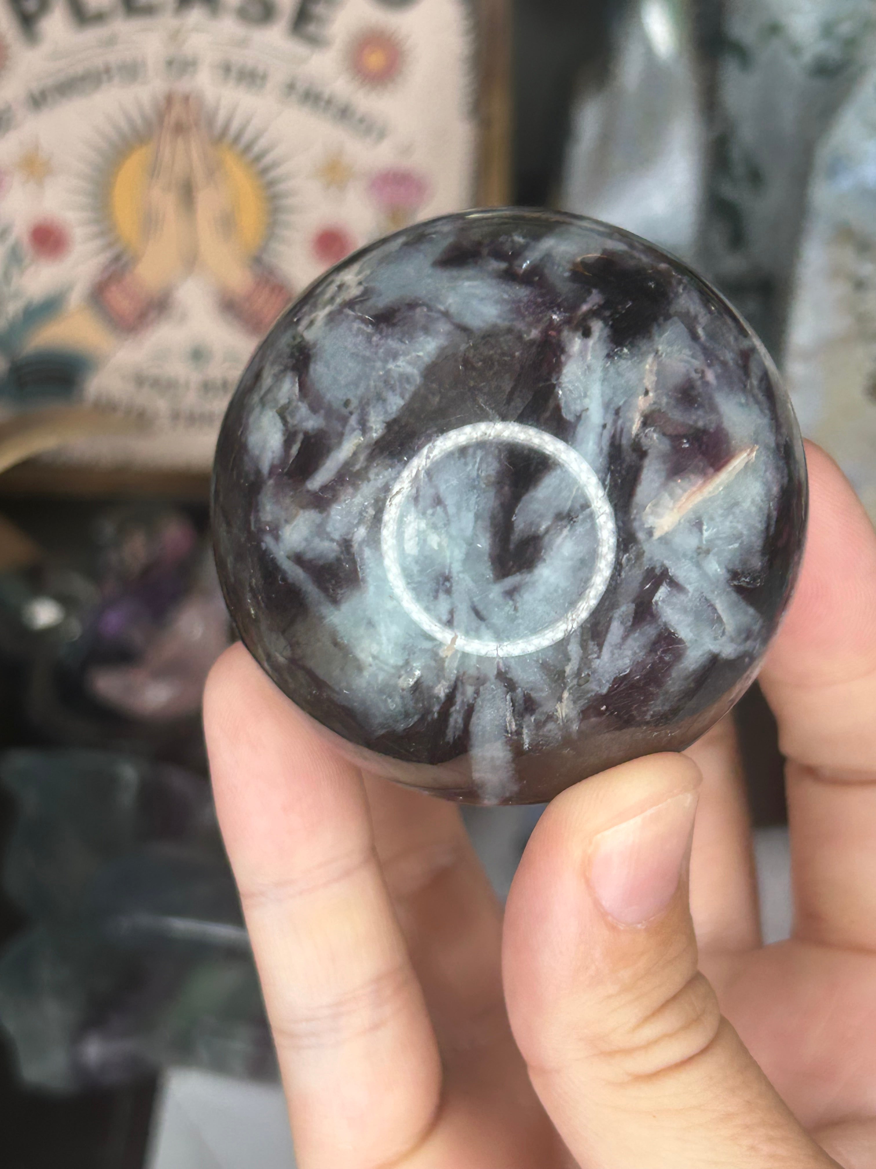 Lepidolite & Aquamarine Sphere