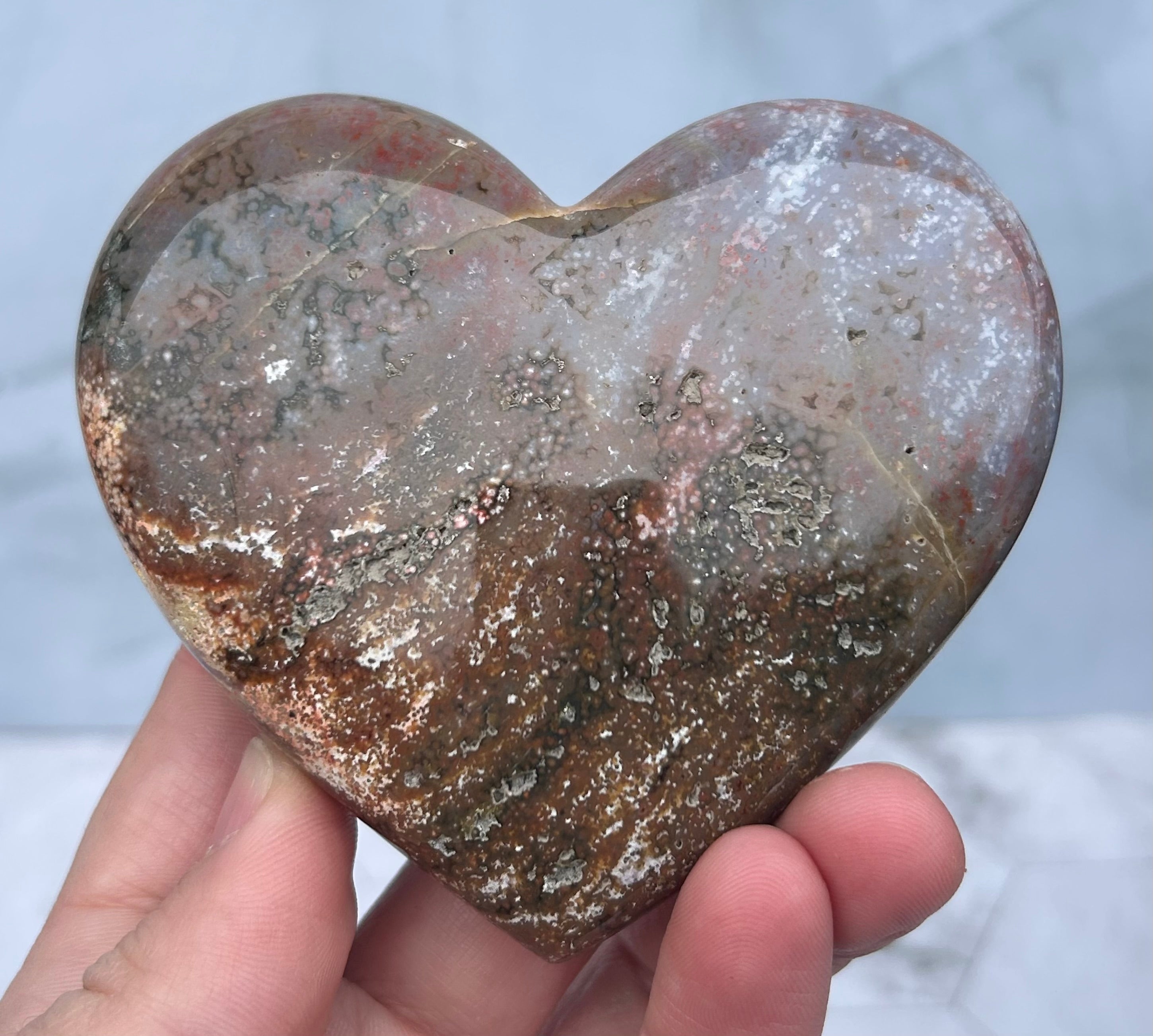 Marcasite Jasper Heart