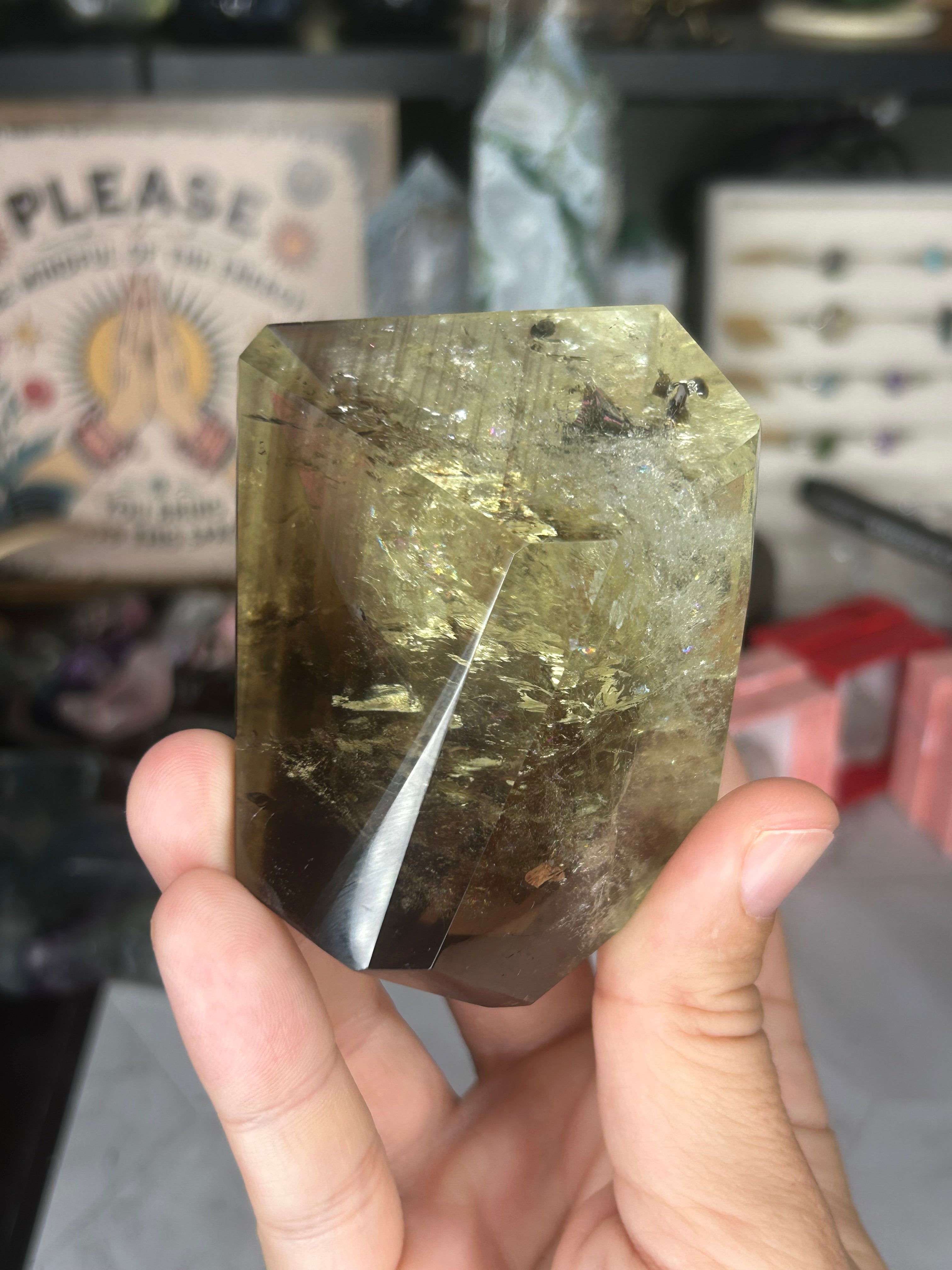 Smoky Citrine Free Form with Phantom Inclusions
