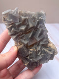 Blue Fluorite, Quartz & Iron Oxide Specimen - Clarity Focus Grounding