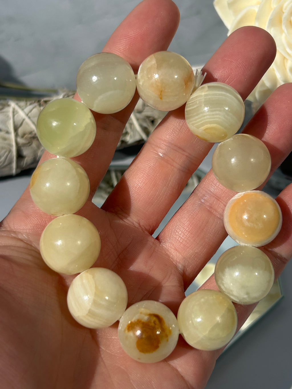 Pistachio Calcite Bracelet