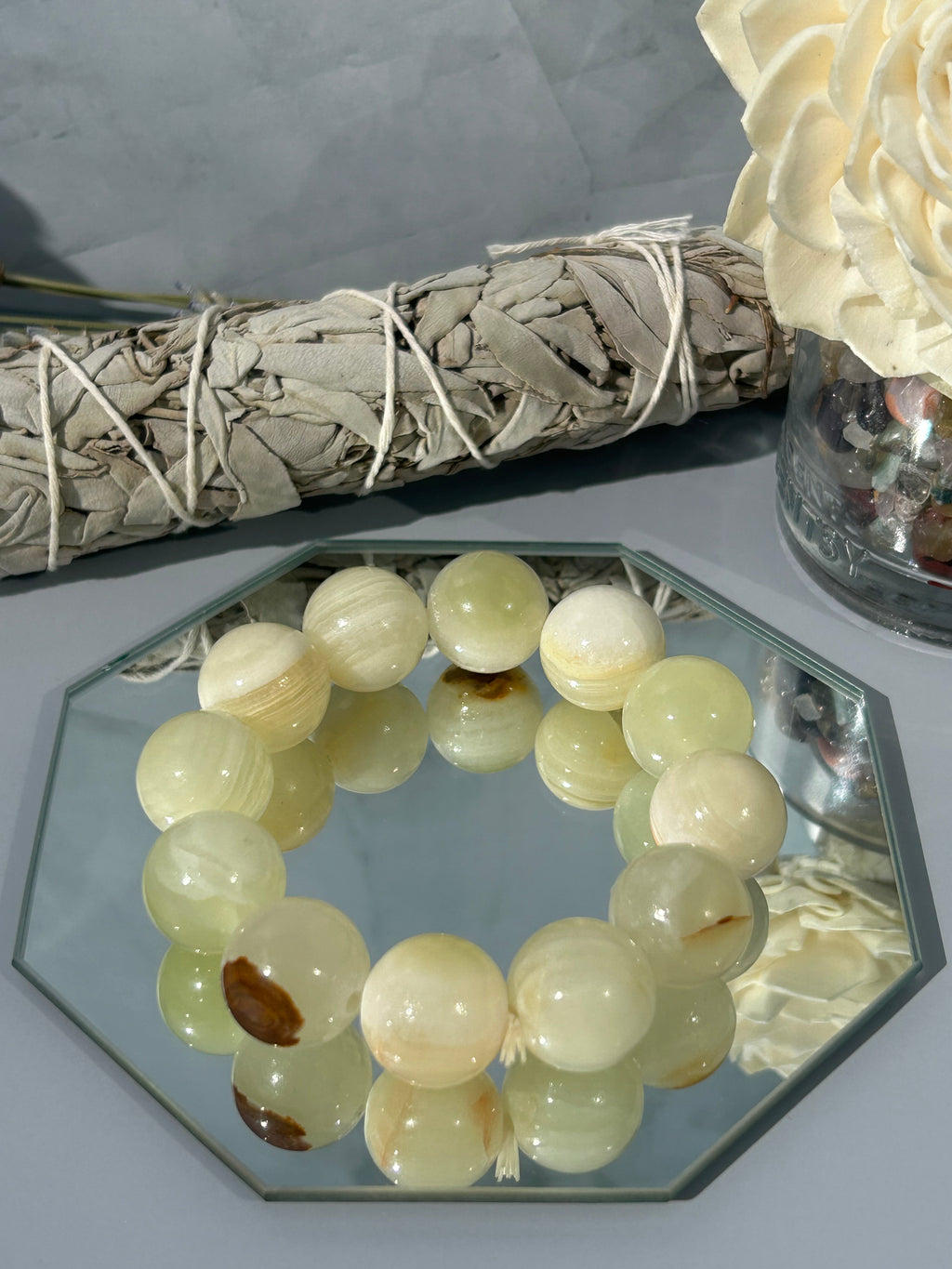 Pistachio Calcite Bracelet