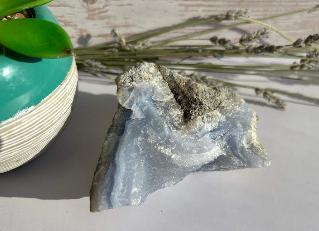 Raw Blue Lace Agate Specimen