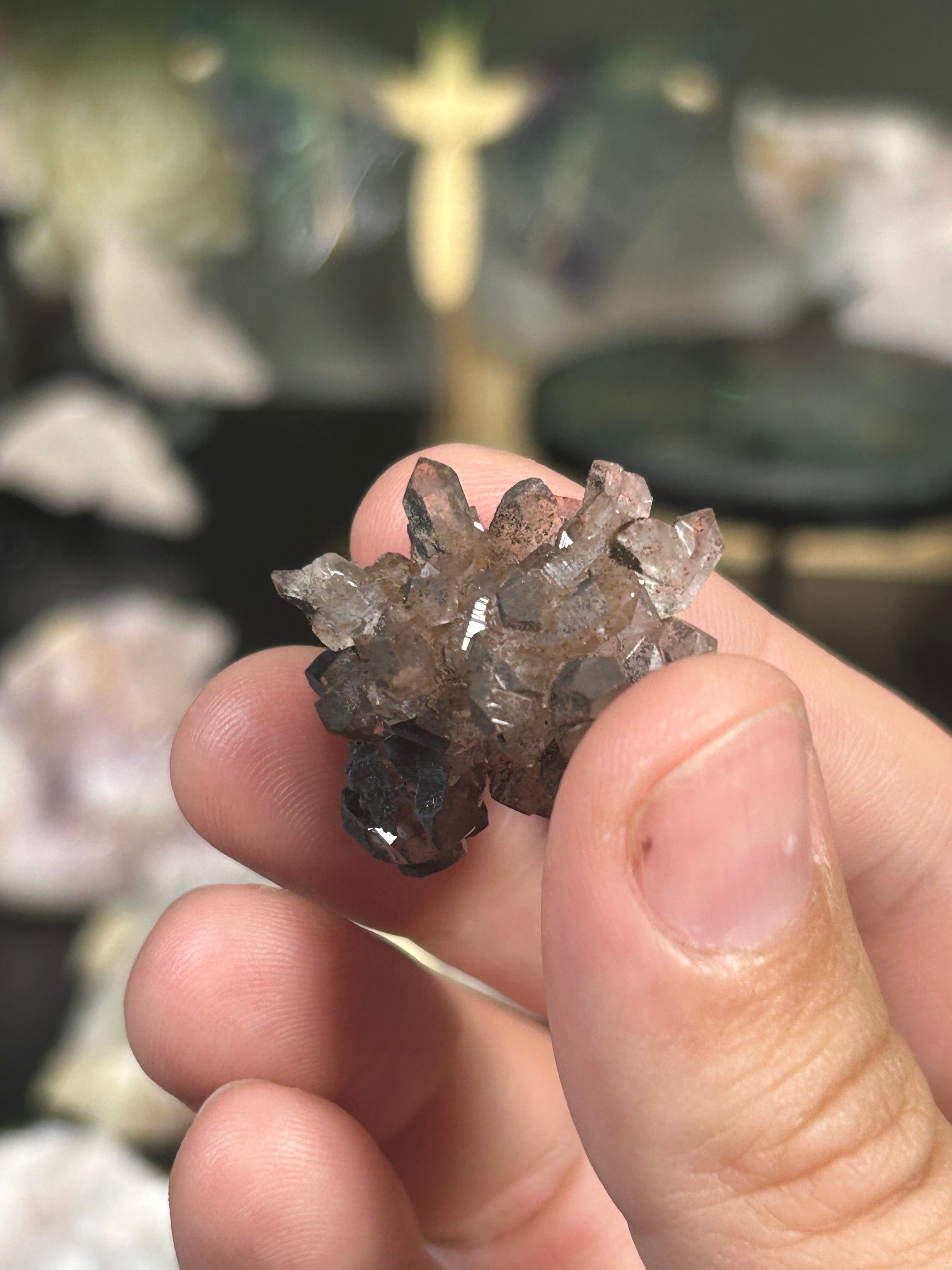 Herkimer Diamond Cluster with Smoky Inclusions