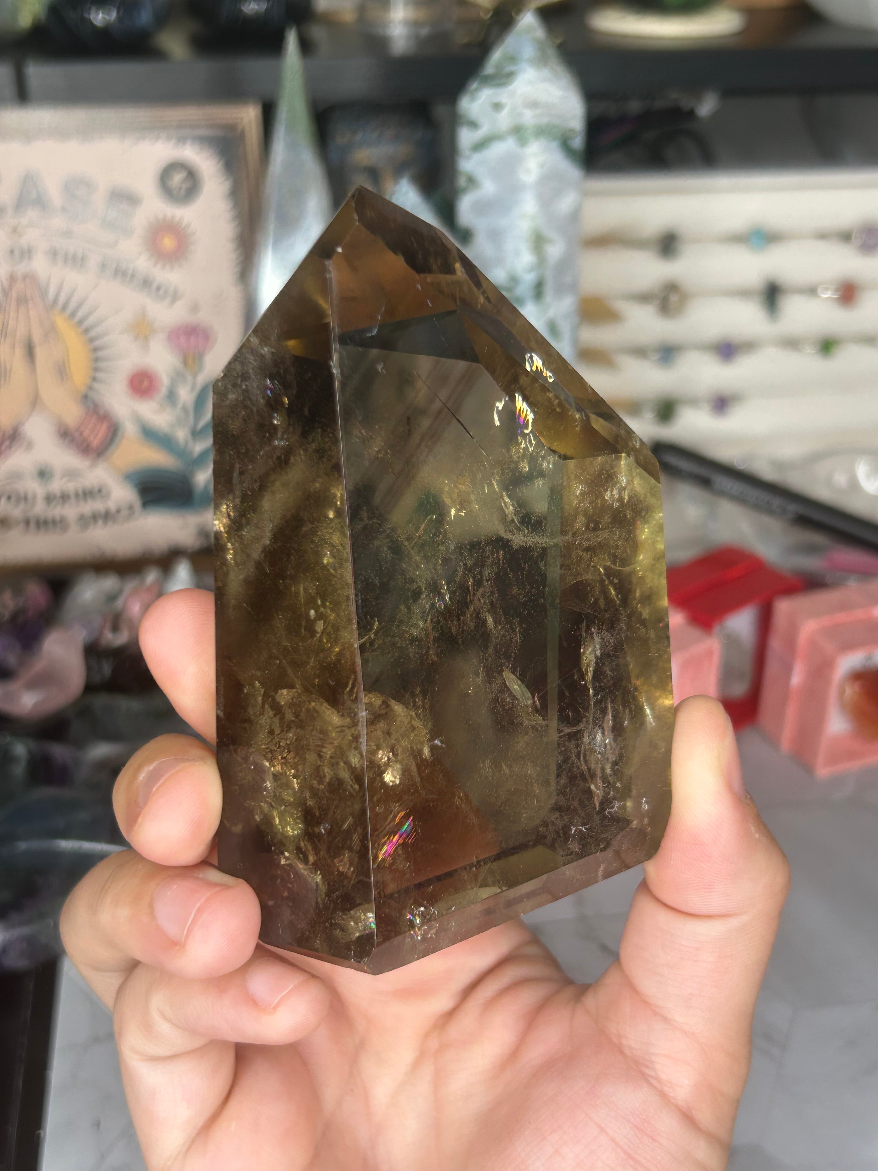 Smoky Citrine Free Form with Phantom Inclusions