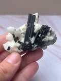 Quartz, Black Tourmaline & Pyrite Specimen - Protection Abundance Clarity