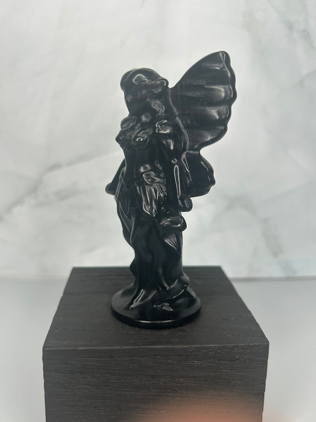 Obsidian Dark Fairy Carving