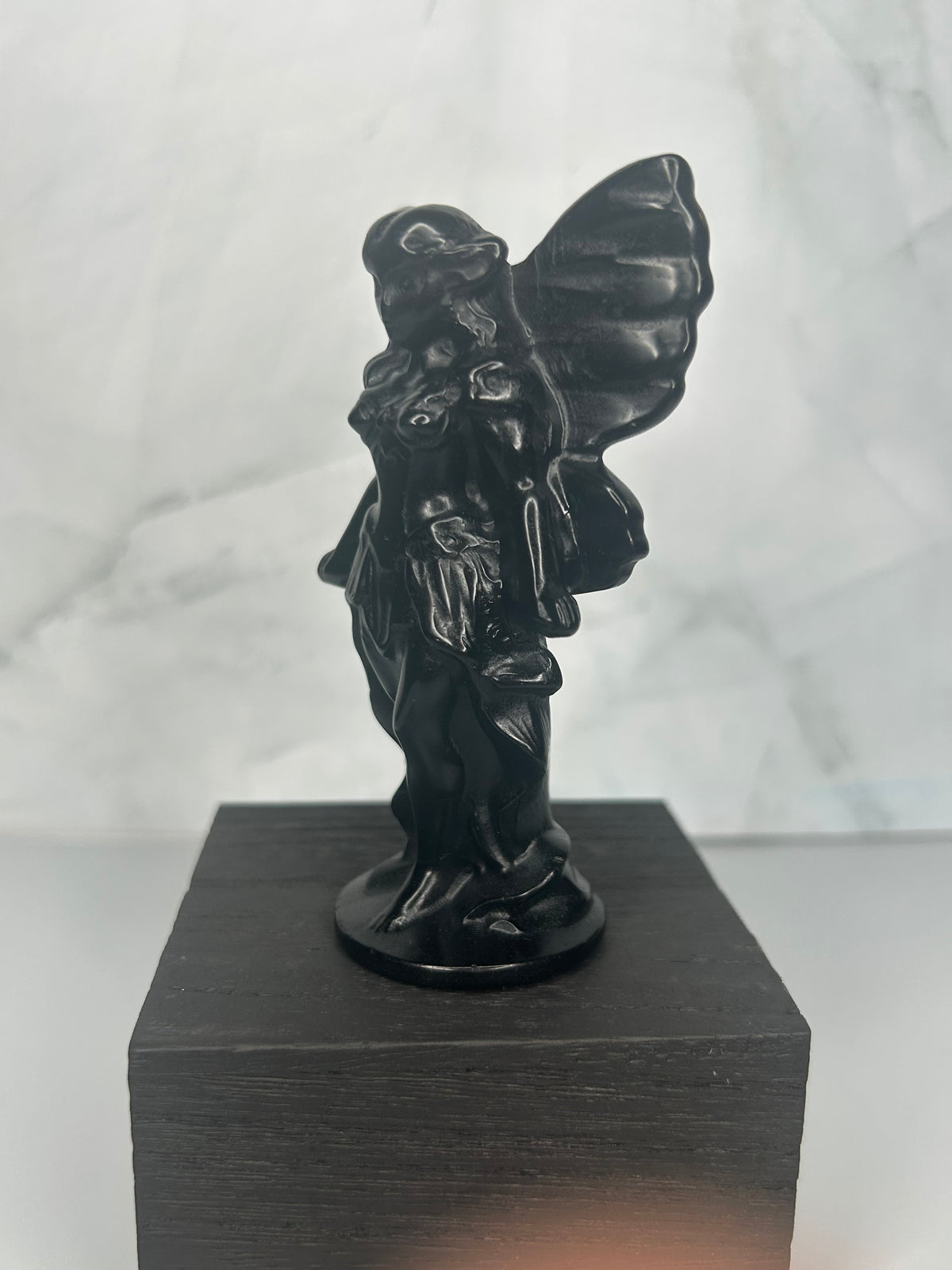 Obsidian Dark Fairy Carving