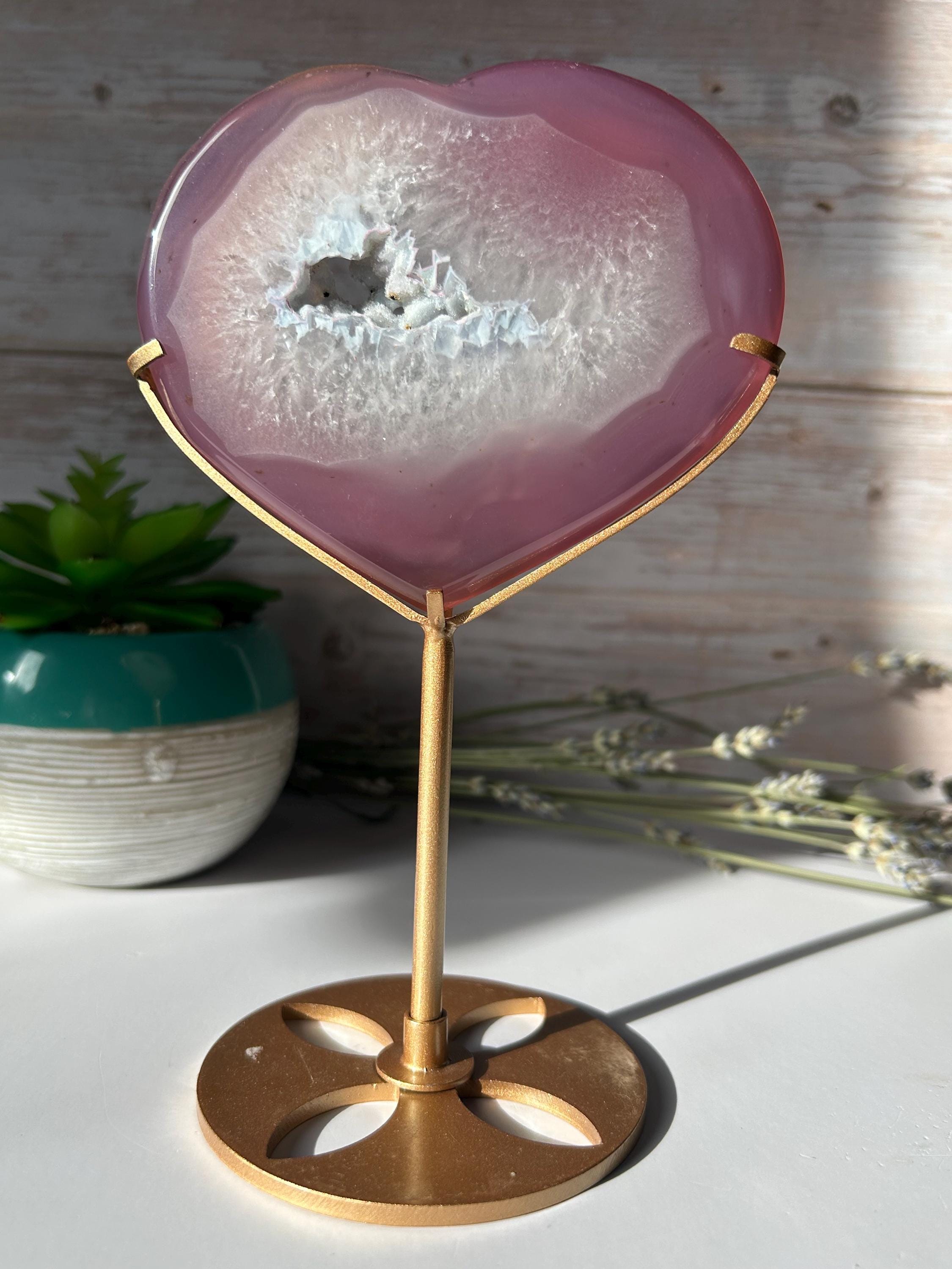 Lavender Jelly Agate Heart