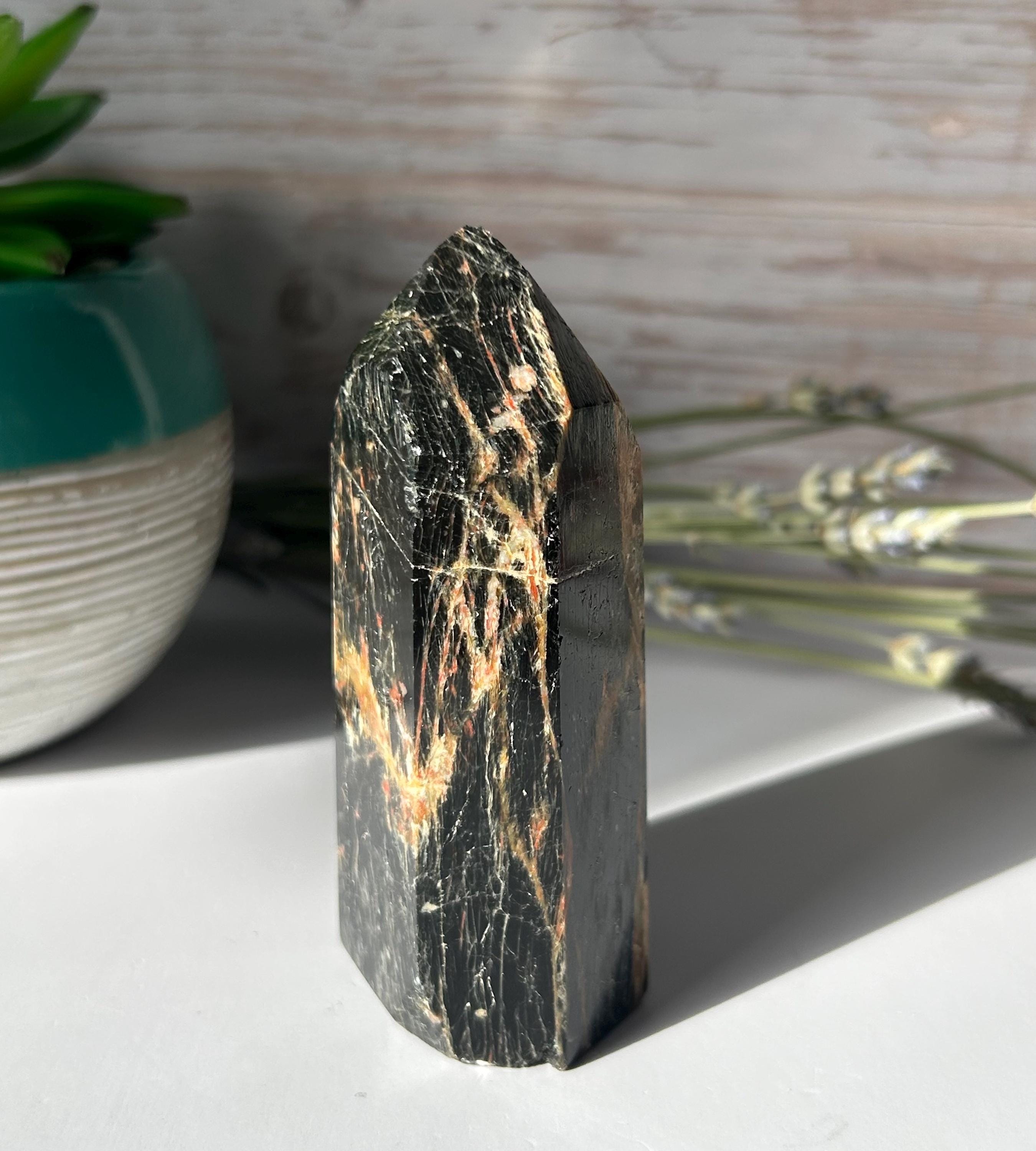 Black Tourmaline Iron Tower