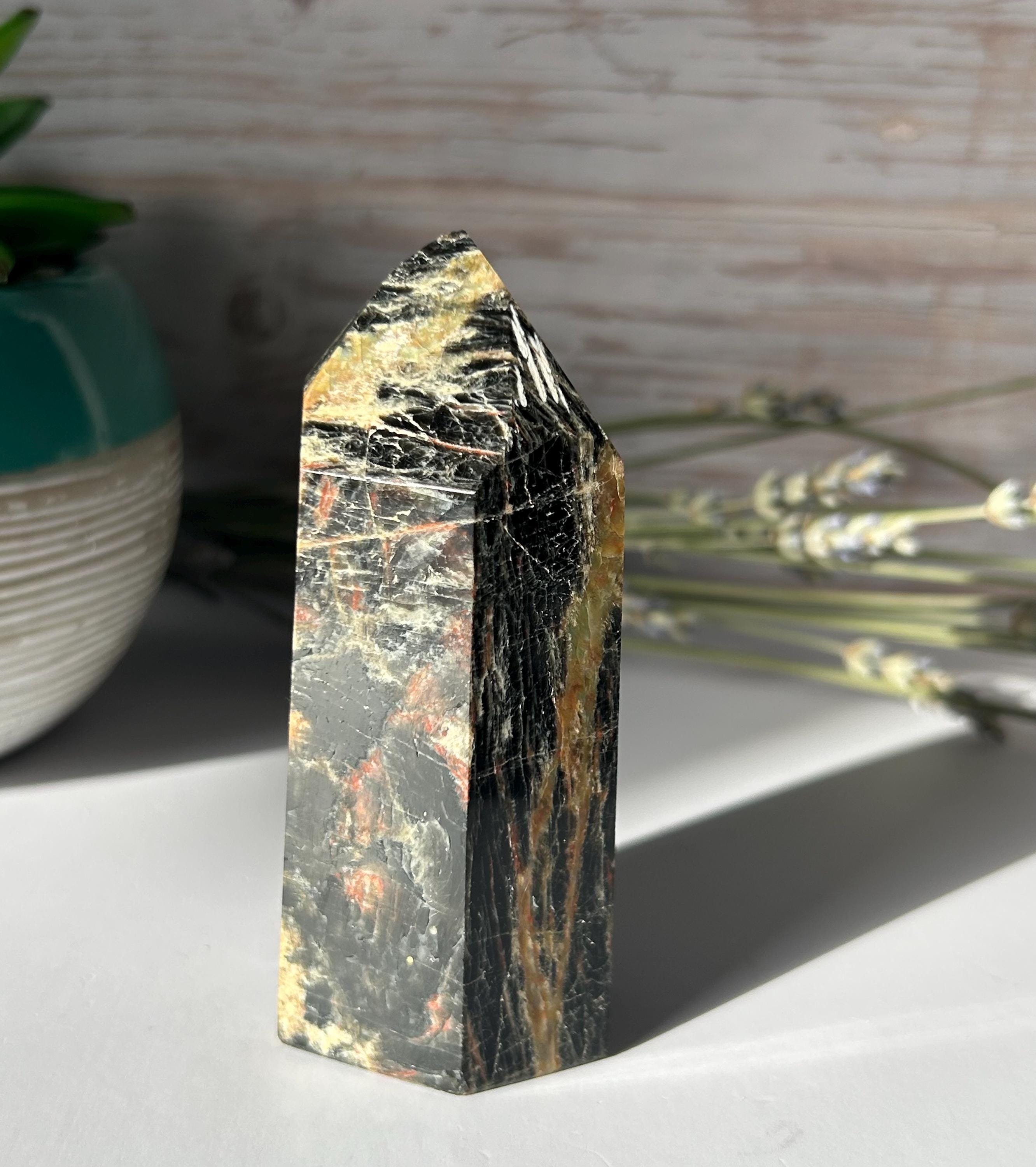 Black Tourmaline Iron Tower