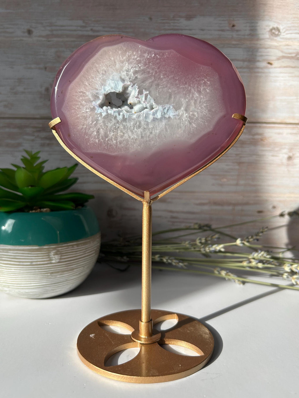 Lavender Jelly Agate Heart