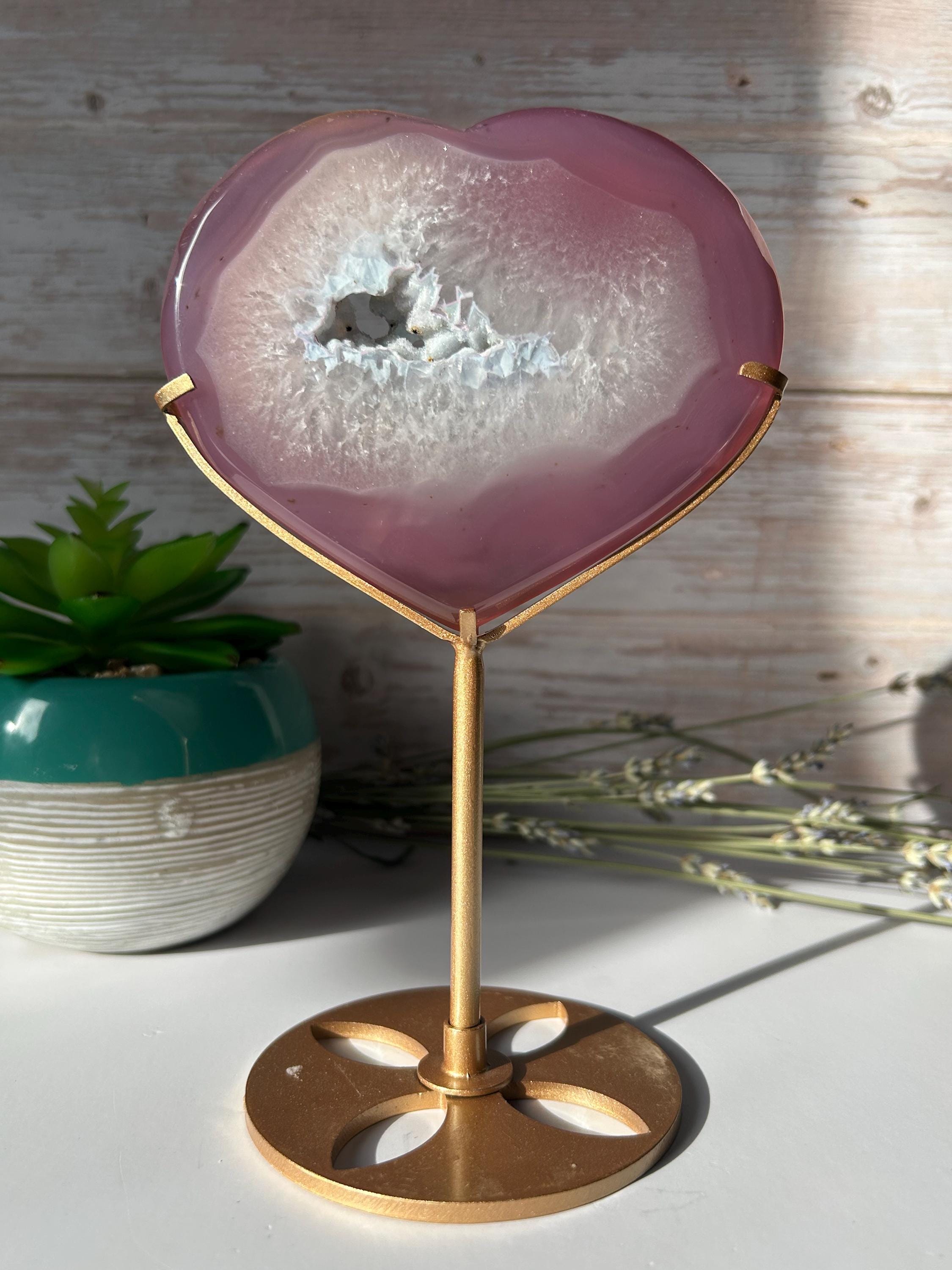Lavender Jelly Agate Heart