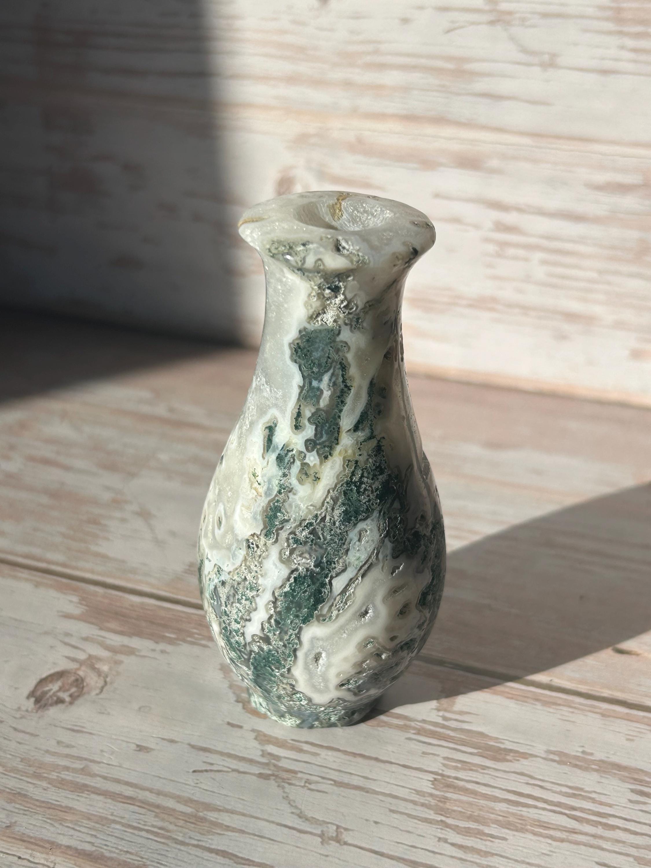 Moss Agate Vase