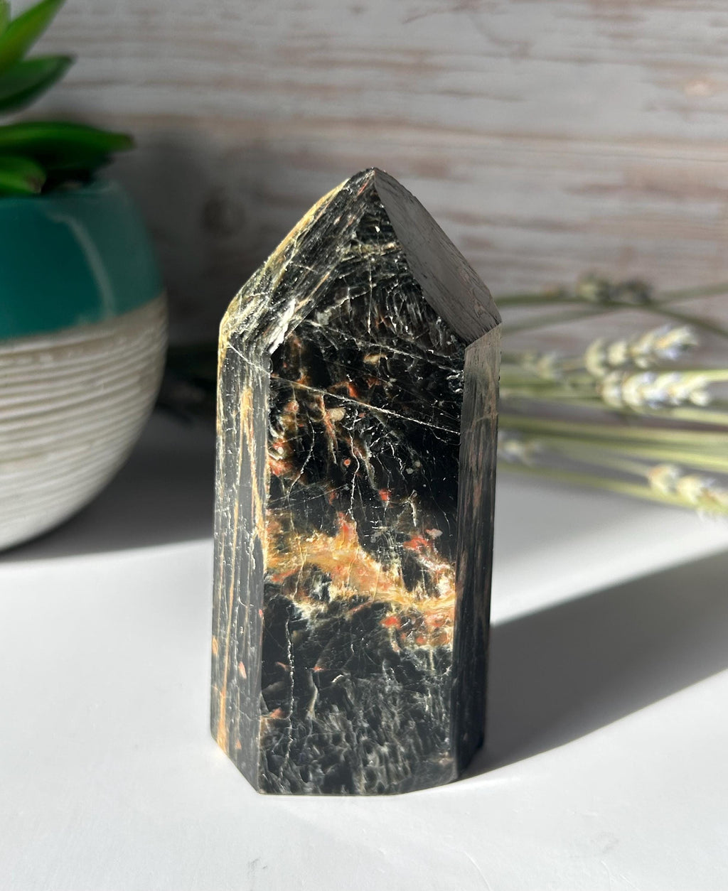 Black Tourmaline Iron Tower