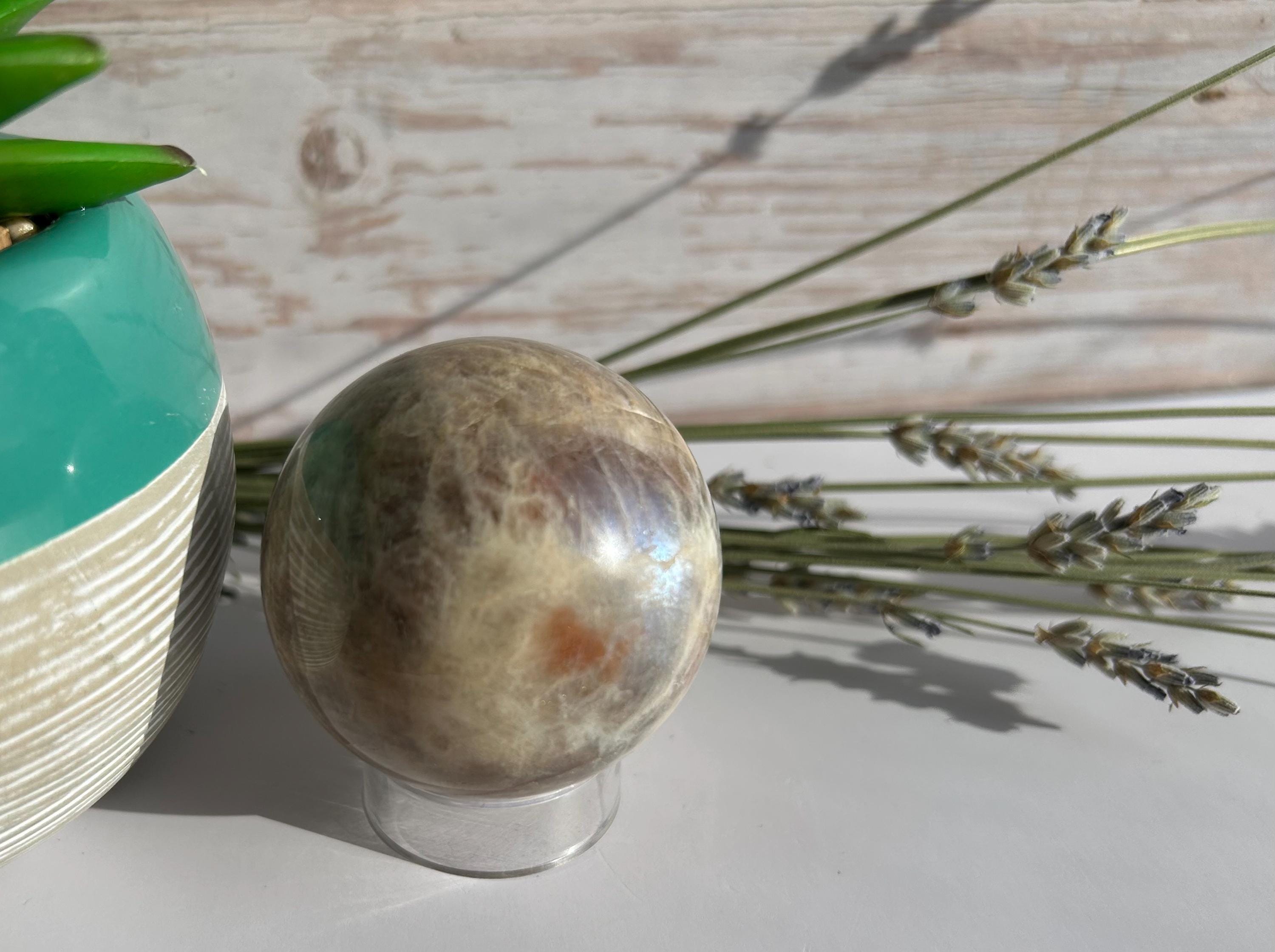 Peach Moonstone Sphere