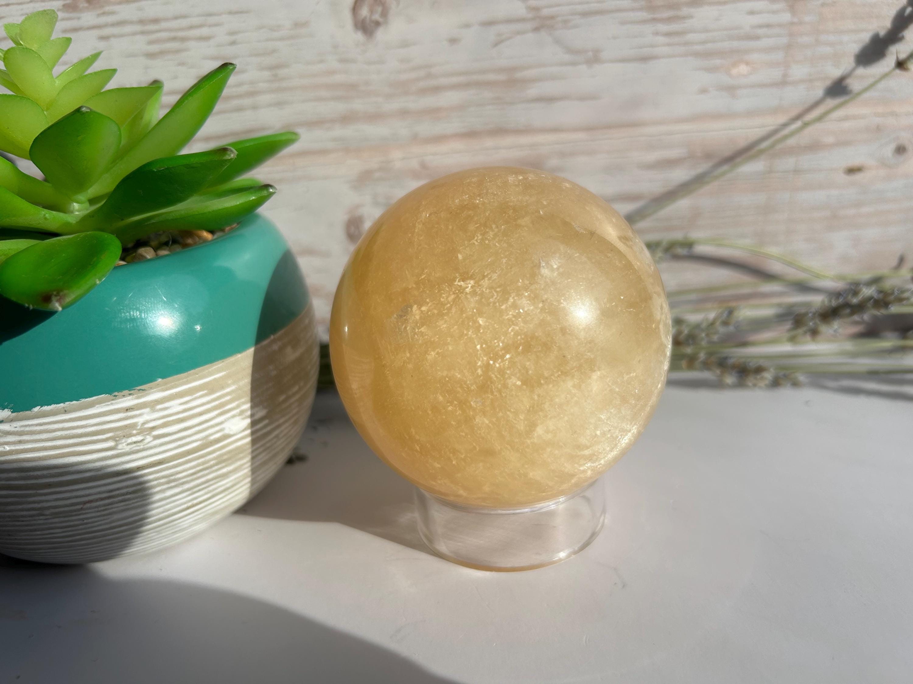 Golden Honey Calcite Sphere