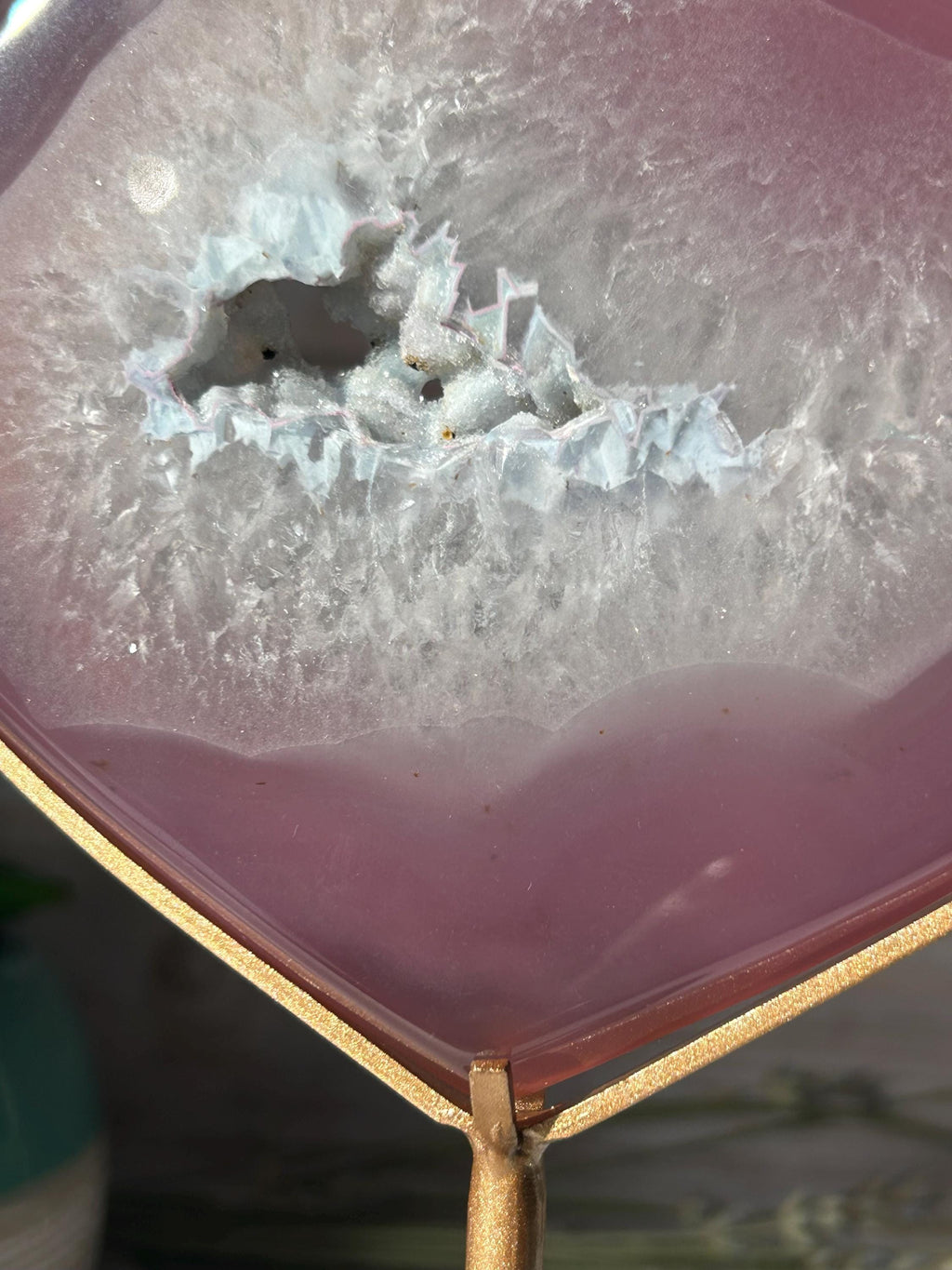 Lavender Jelly Agate Heart